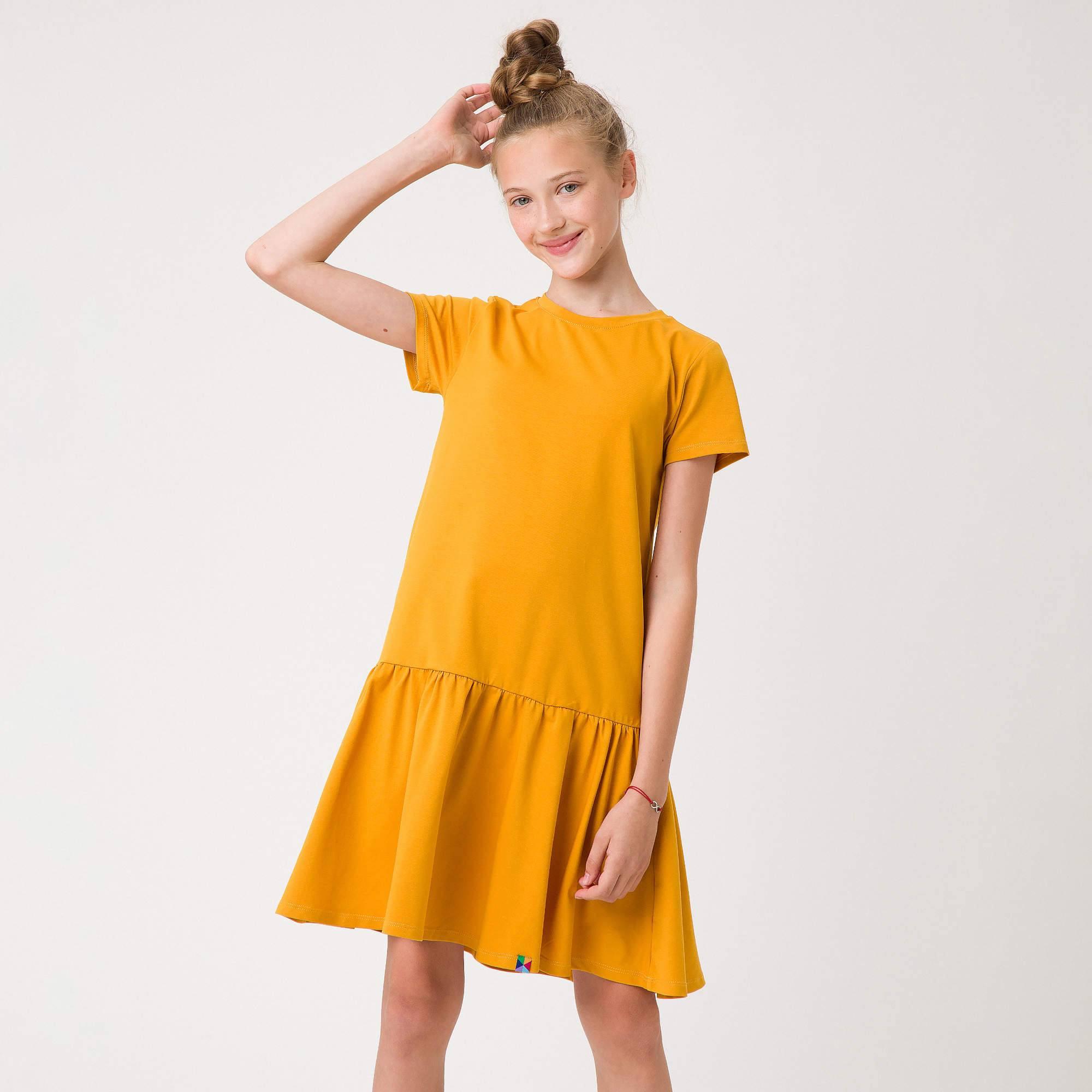 Mustard frill dress Junior