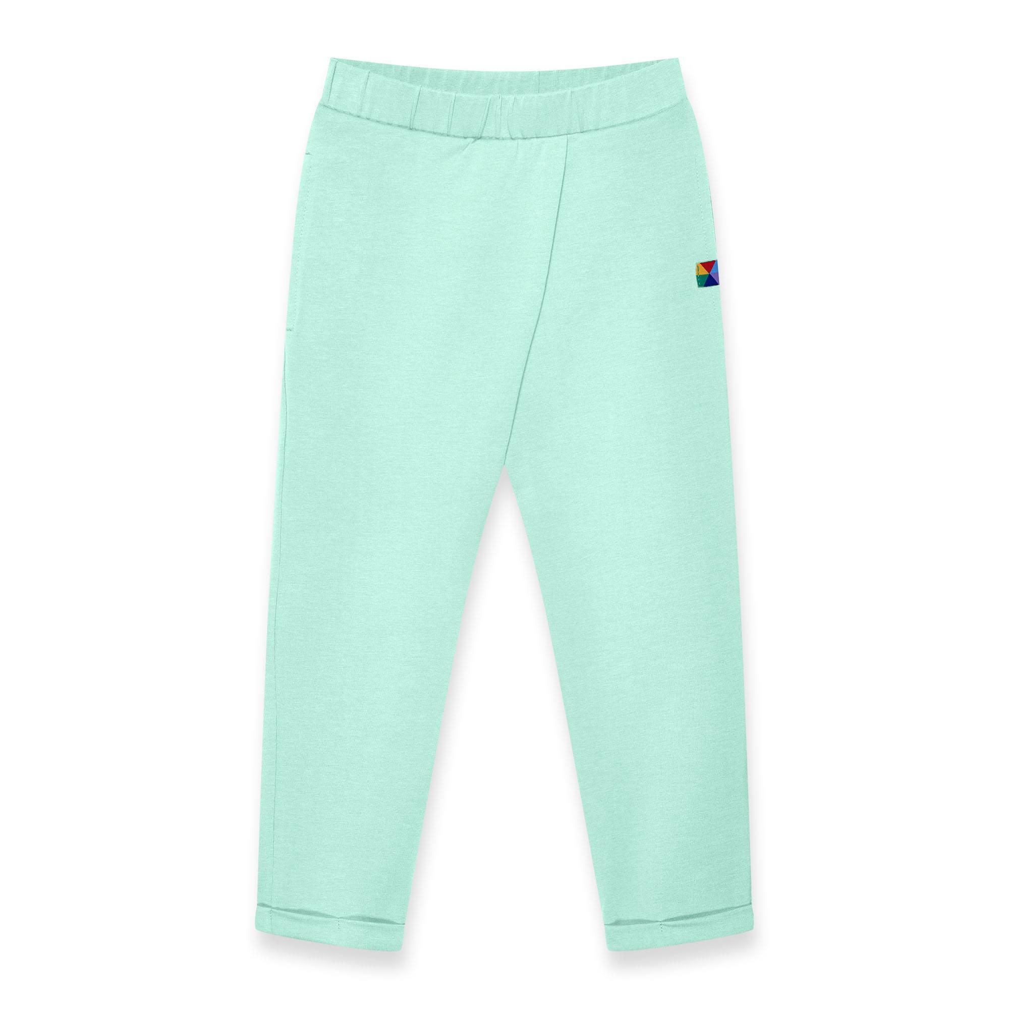 Mint pants with a pleat