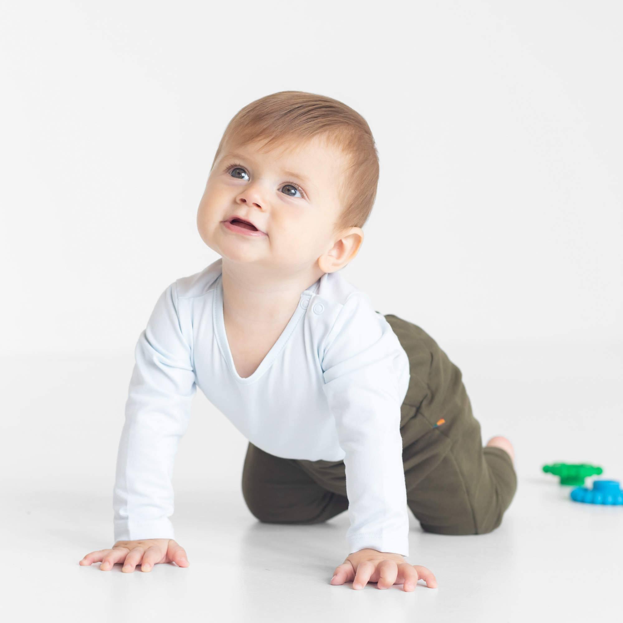 Light blue long sleeve bodysuit