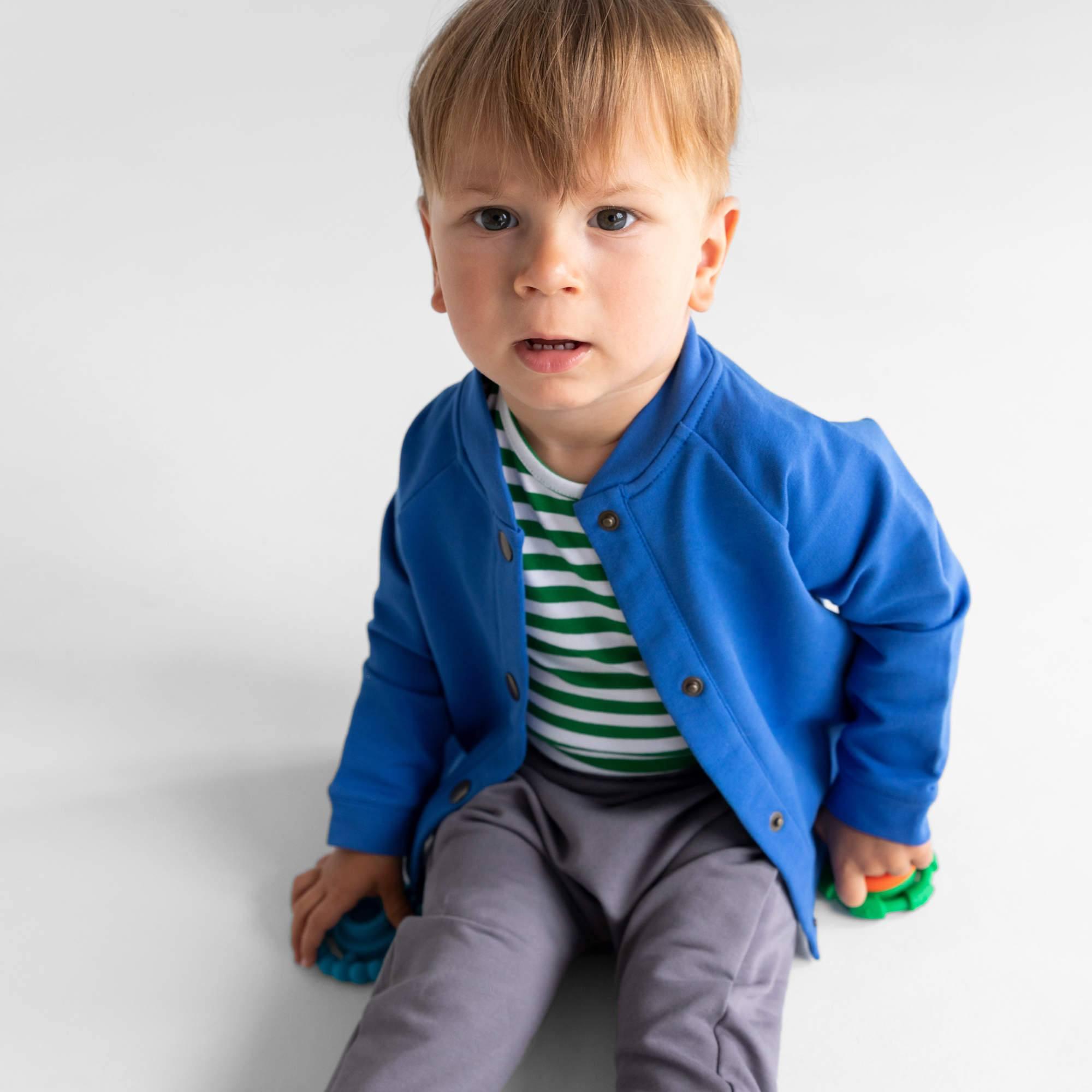 Blue button-up bomber jacket Baby