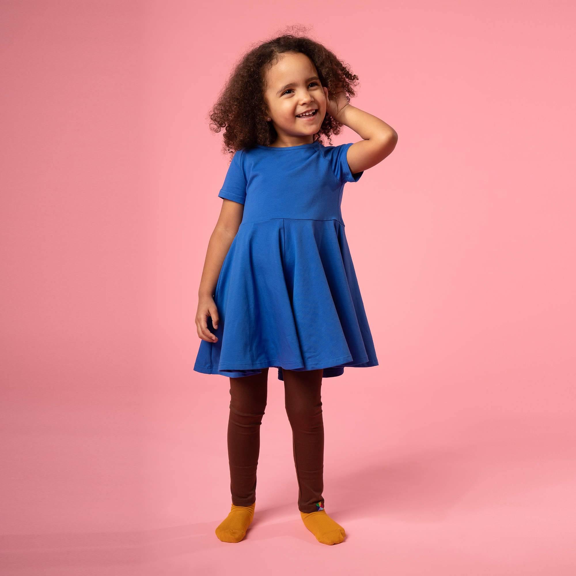 Blue short sleeve dress