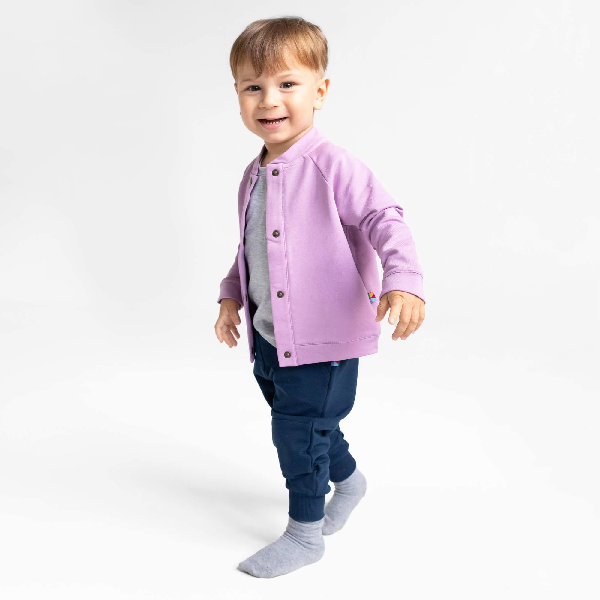 Light purple button-up bomber jacket Baby