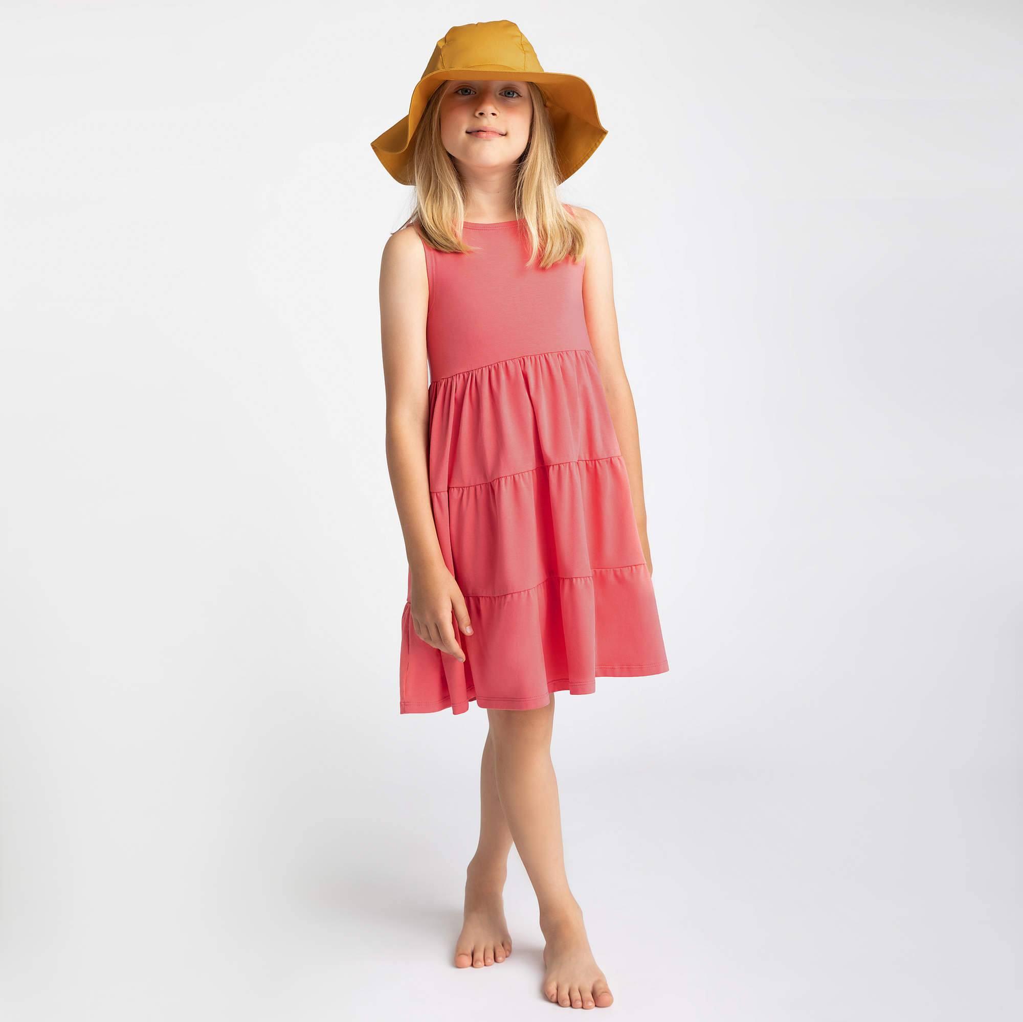 Coral sleeveless dress