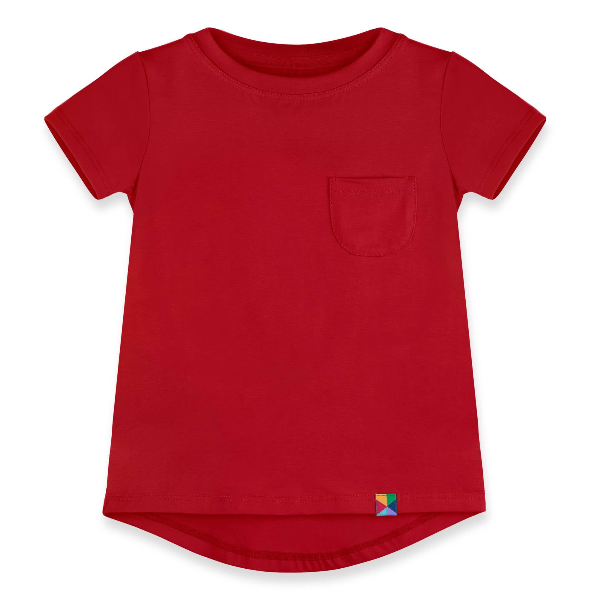 Red T-shirt with pocket