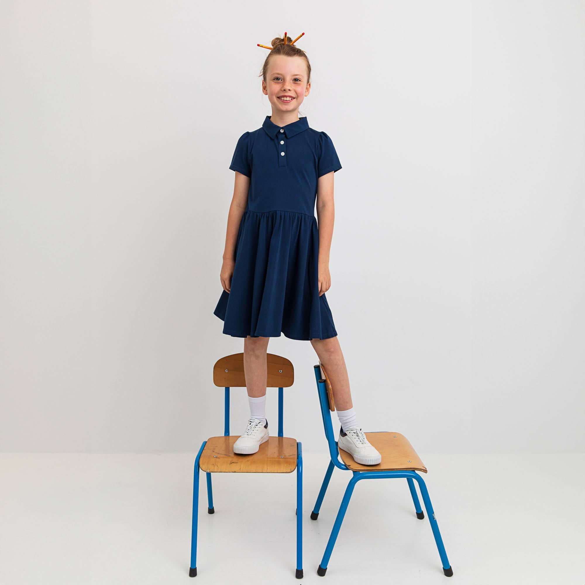 Navy blue polo dress