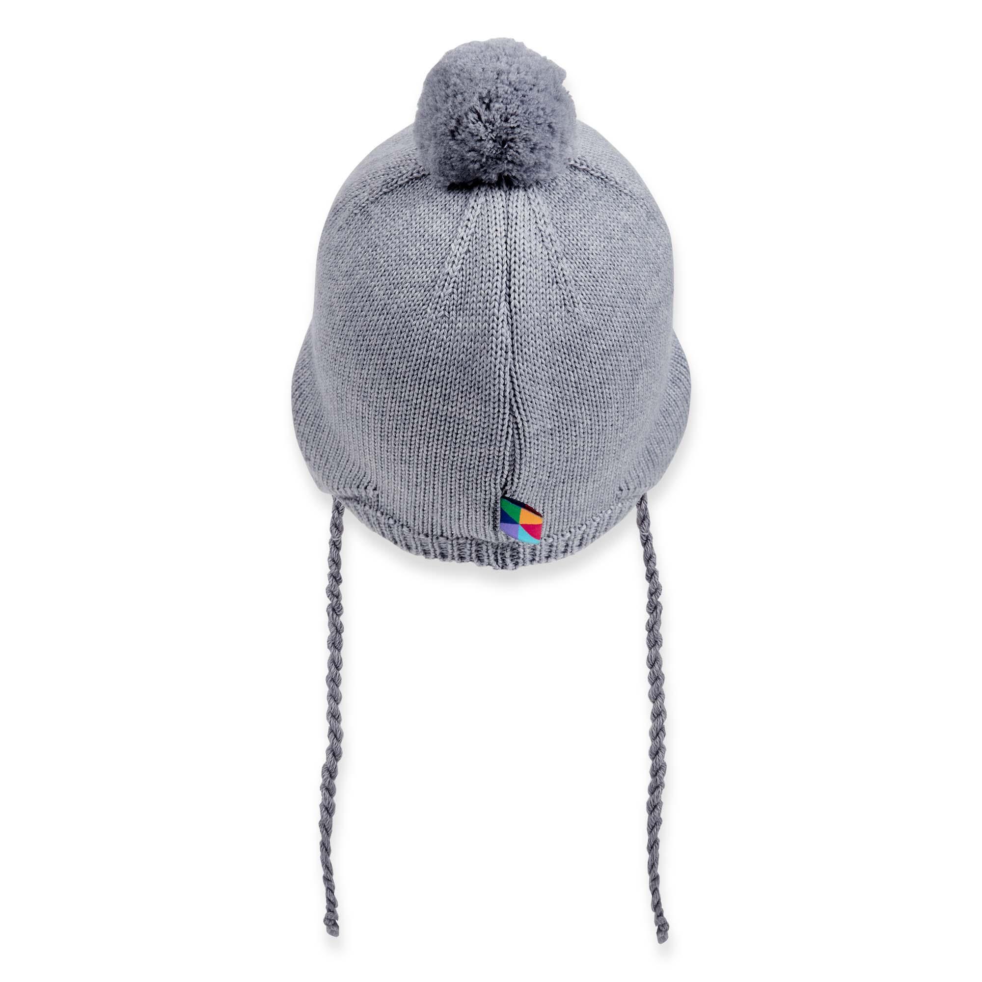 Grey melange merino wool hat Baby