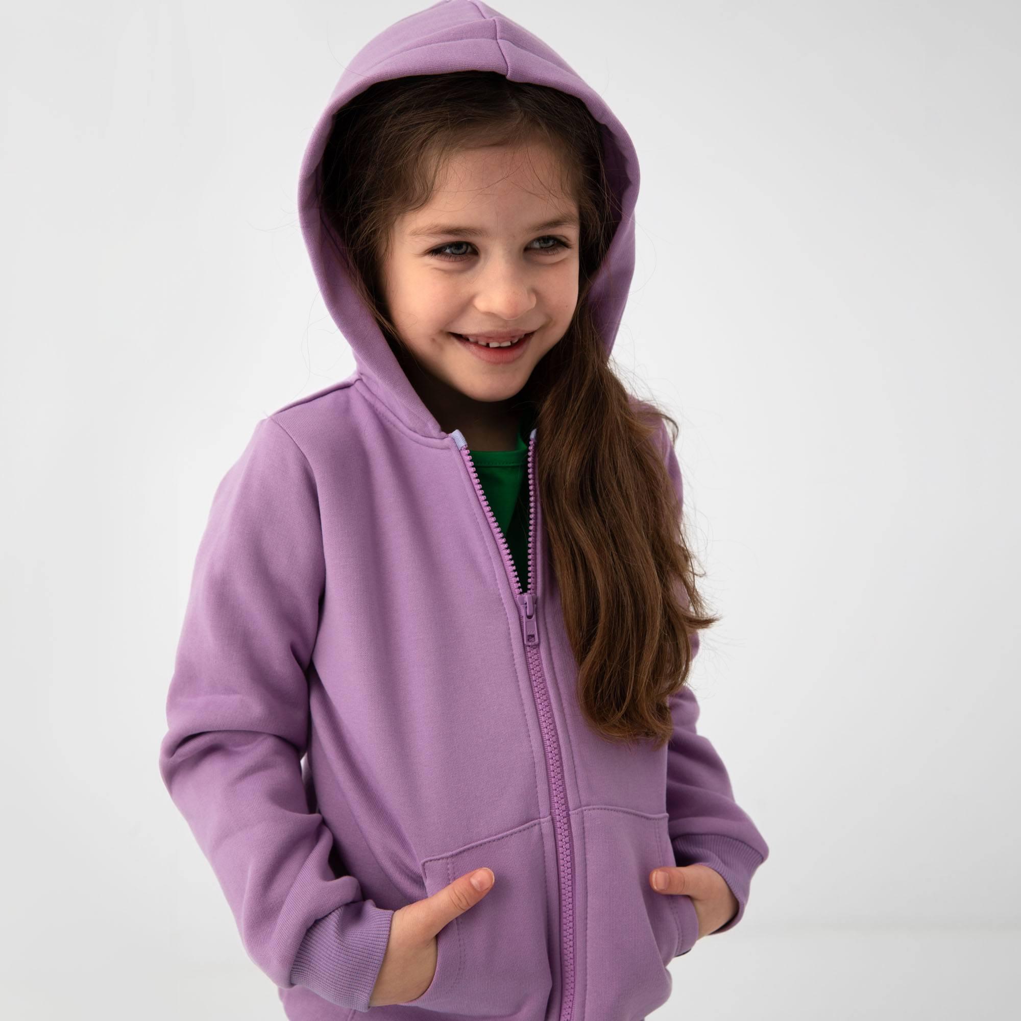 Light purple zip-up fleece jacket