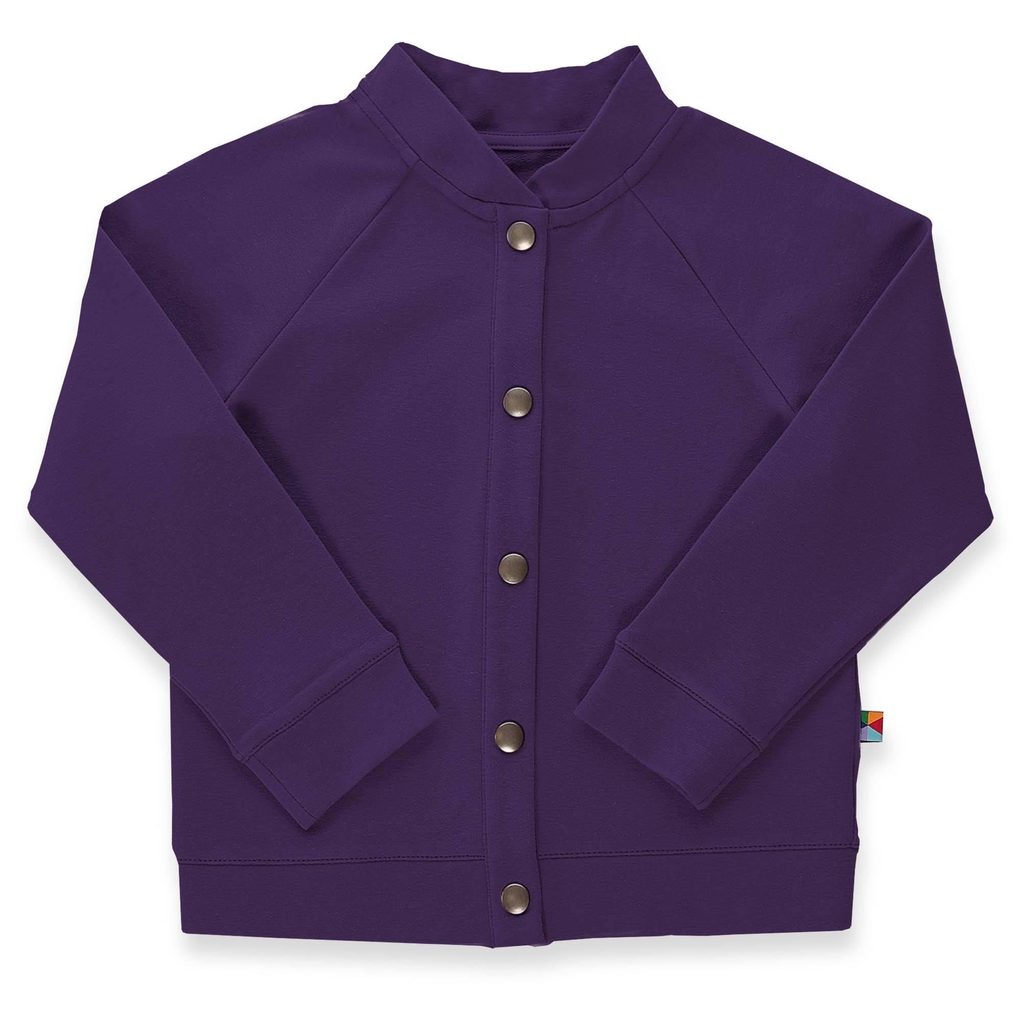 Violet button-up bomber jacket