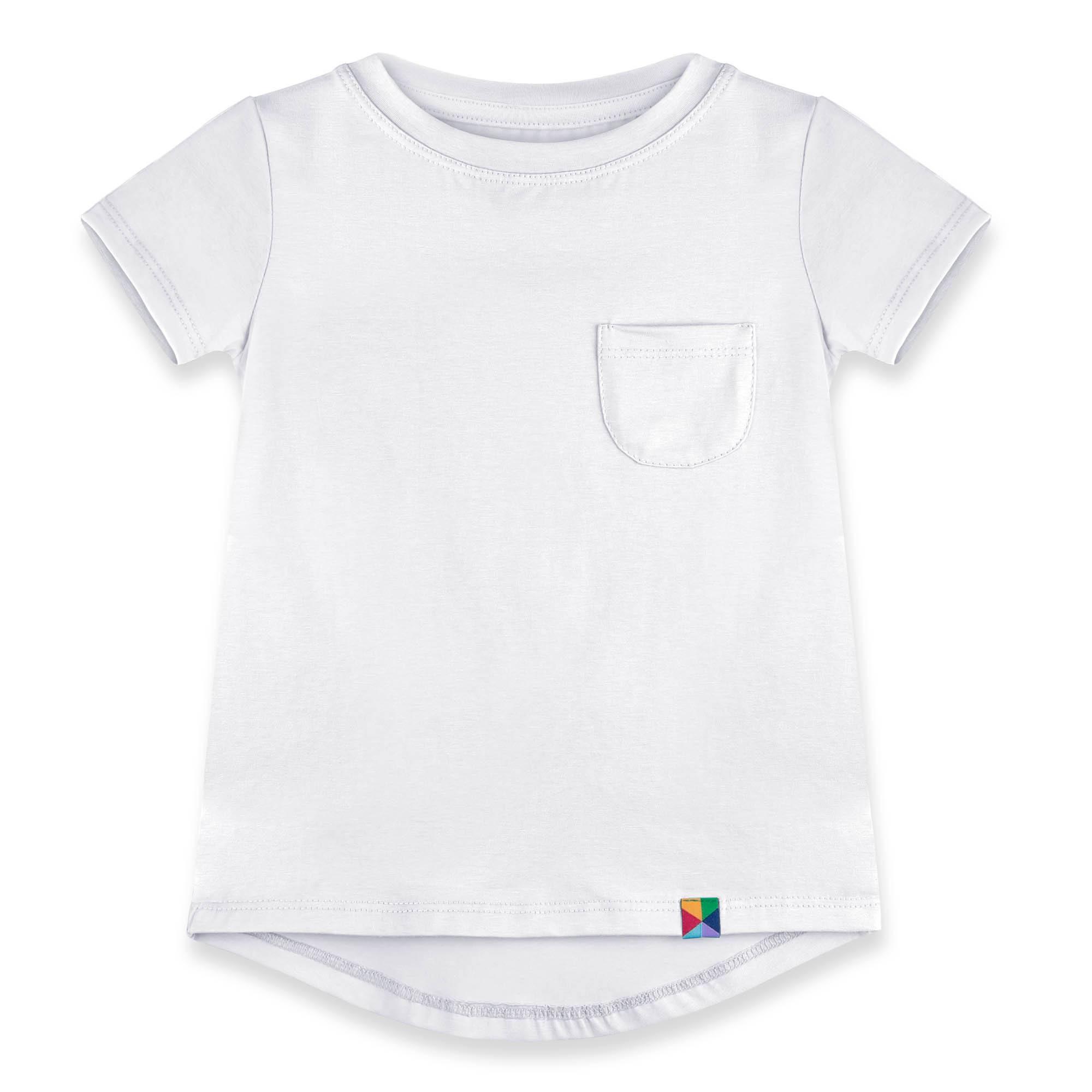 White T-shirt with a pocket Junior