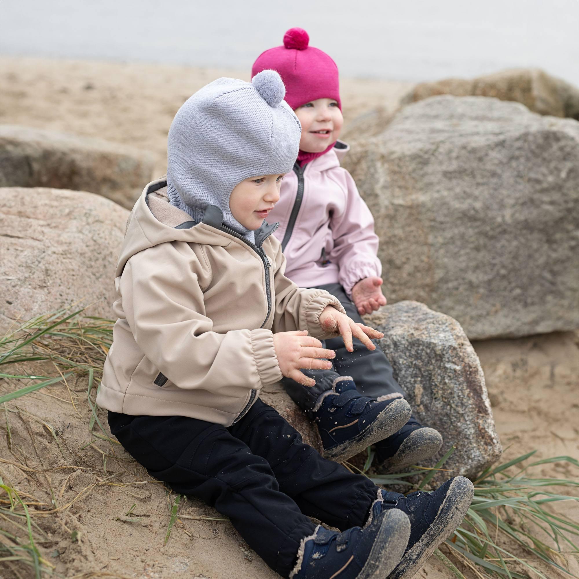 Beige softshell jacket Baby