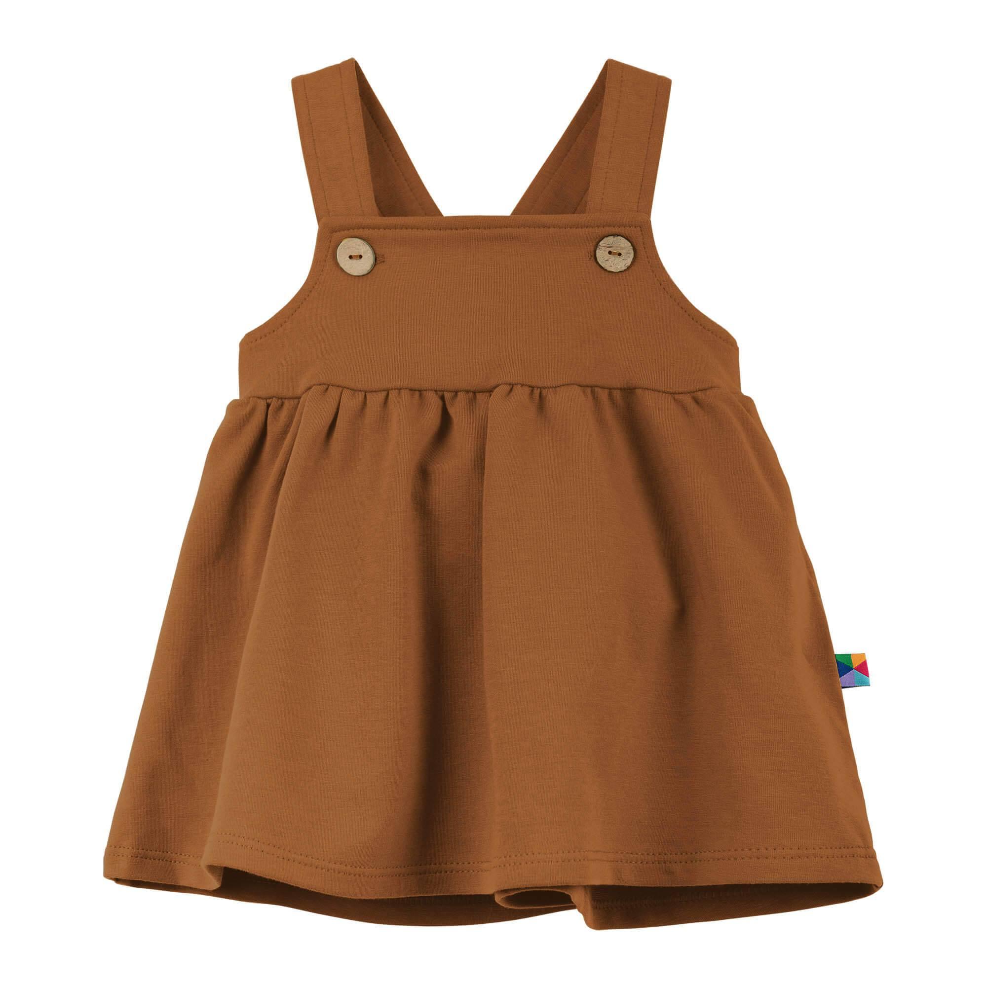 Caramel dungaree dress