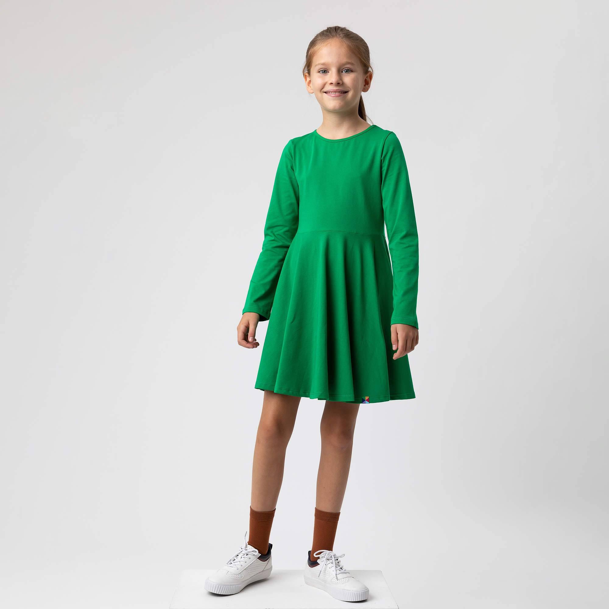 Green long sleeve dress