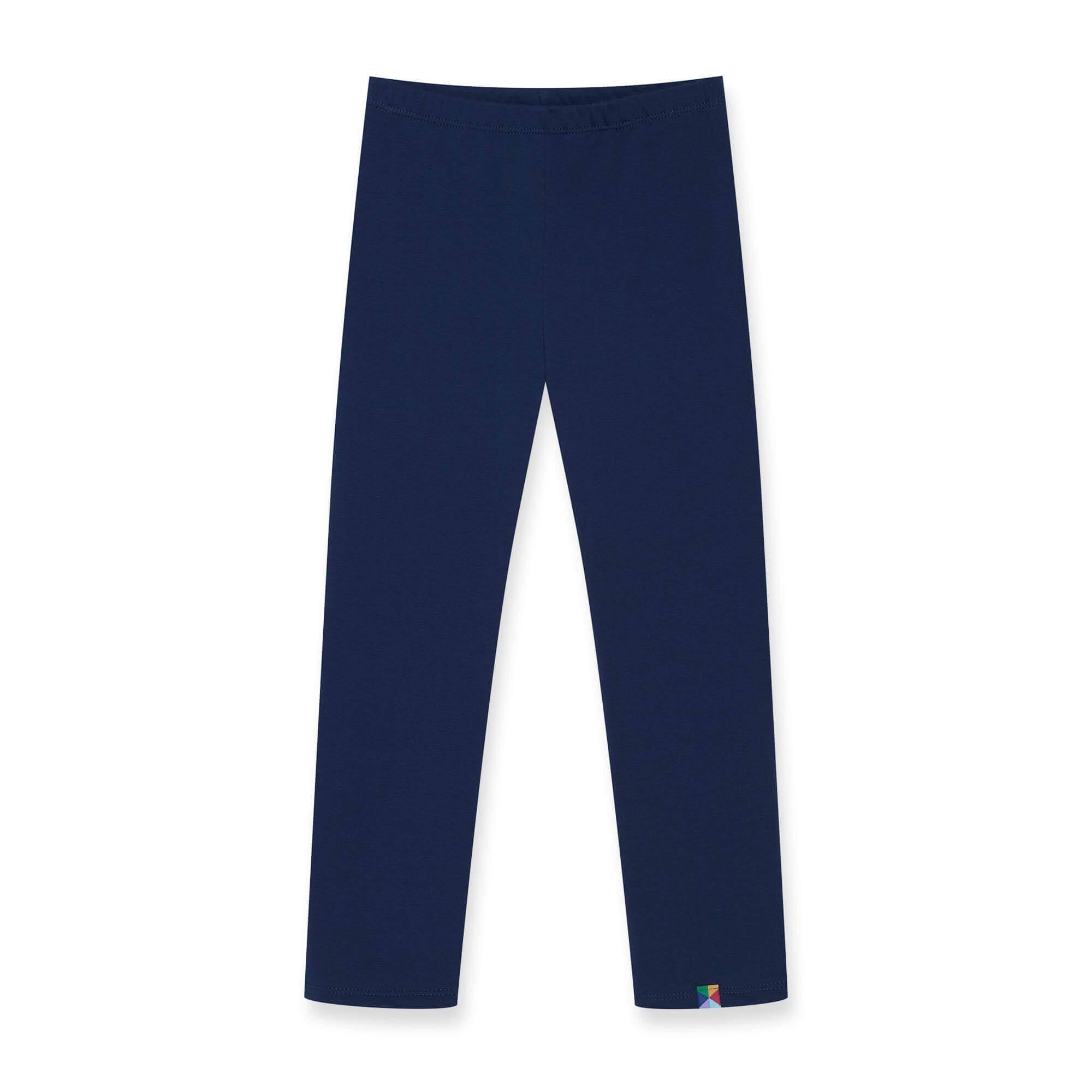 Navy blue fleece-lined leggings