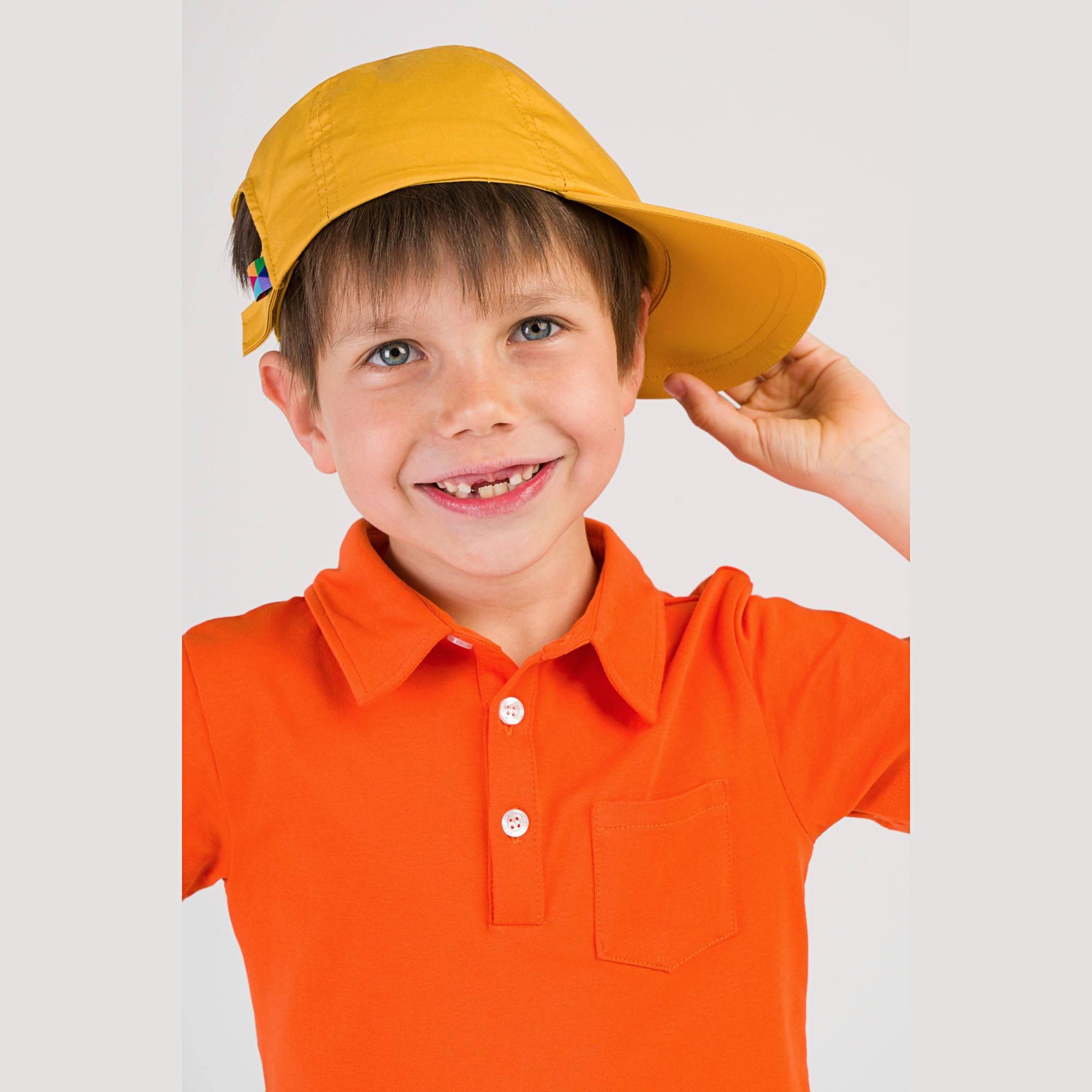 Orange polo T-shirt