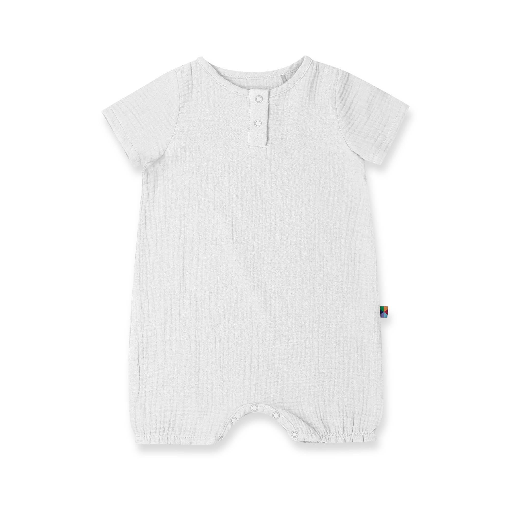 White muslin romper Baby