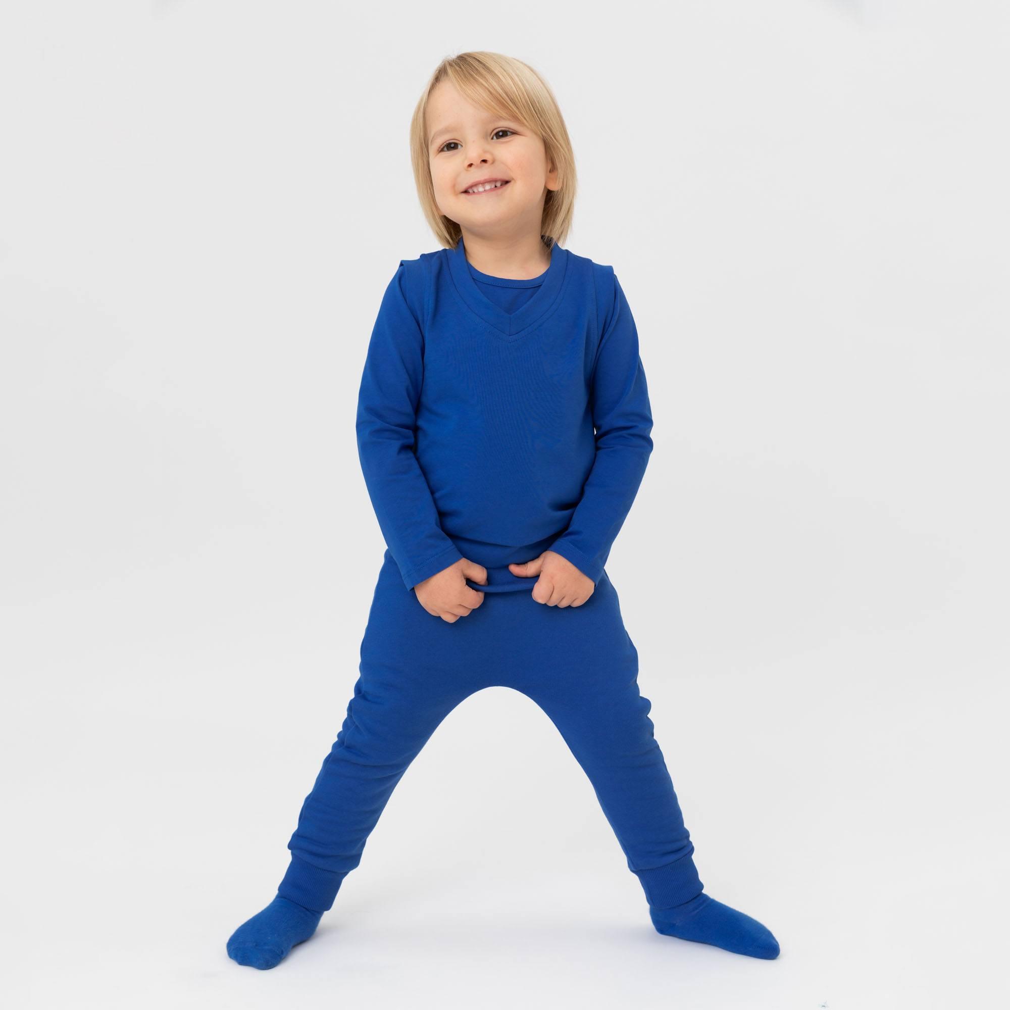 Blue fleece-lined joggers Baby