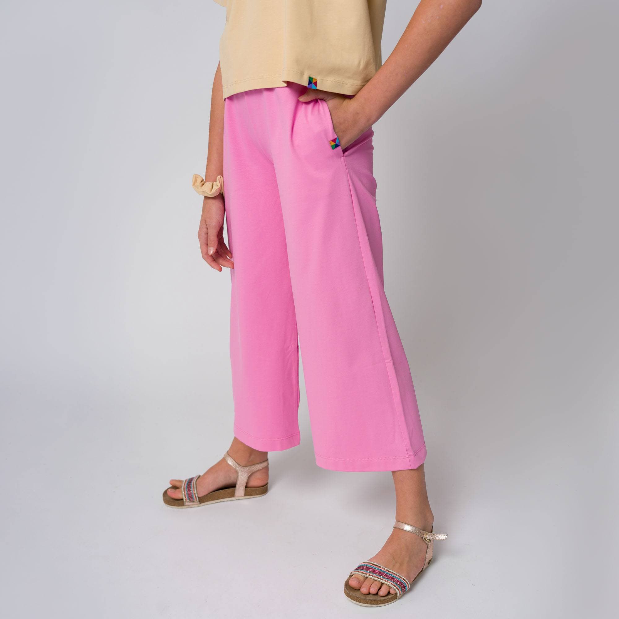 Pastel pink culotte trousers Junior