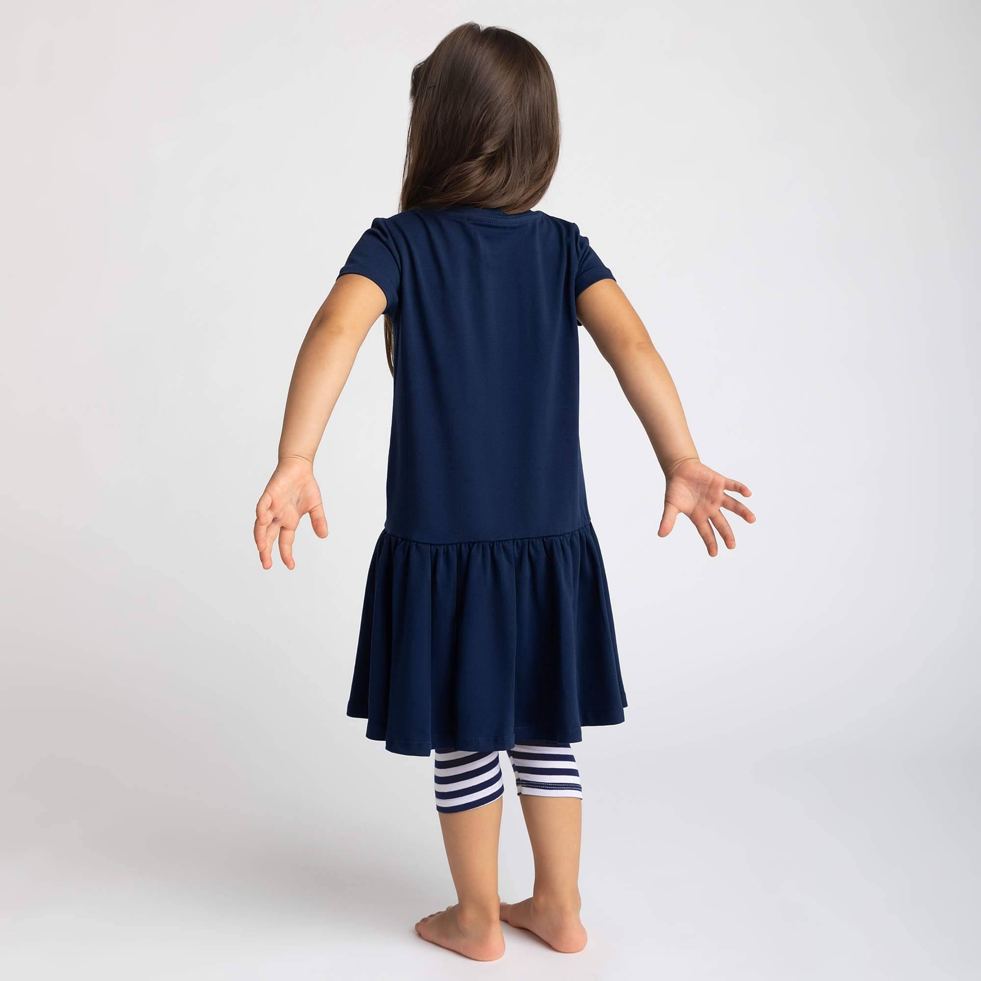 Navy blue frill dress