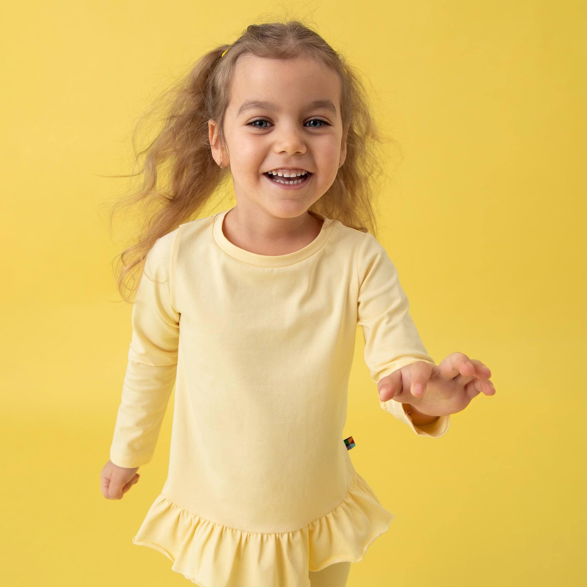 Light yellow frill blouse