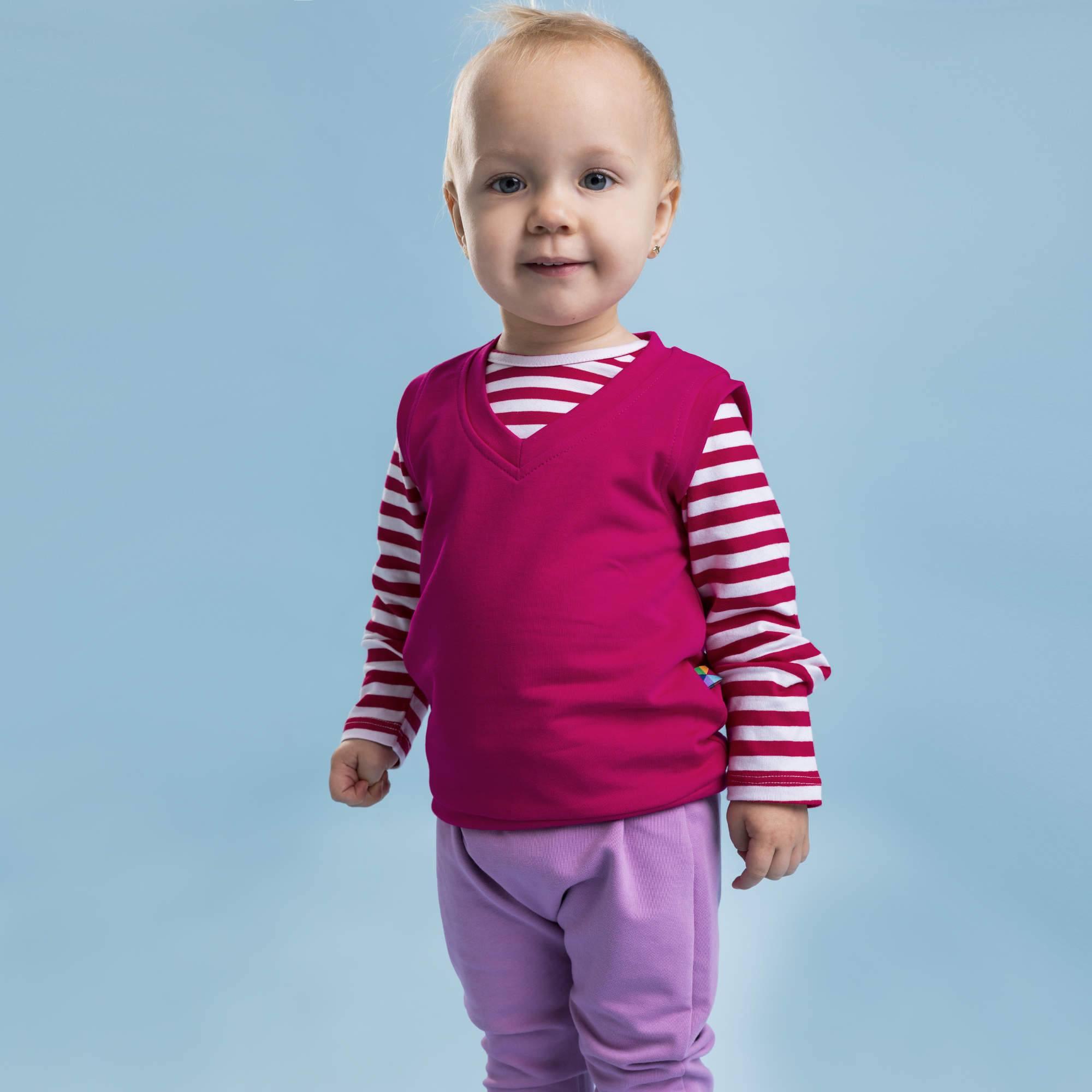 Pink sweatshirt pullover vest Baby