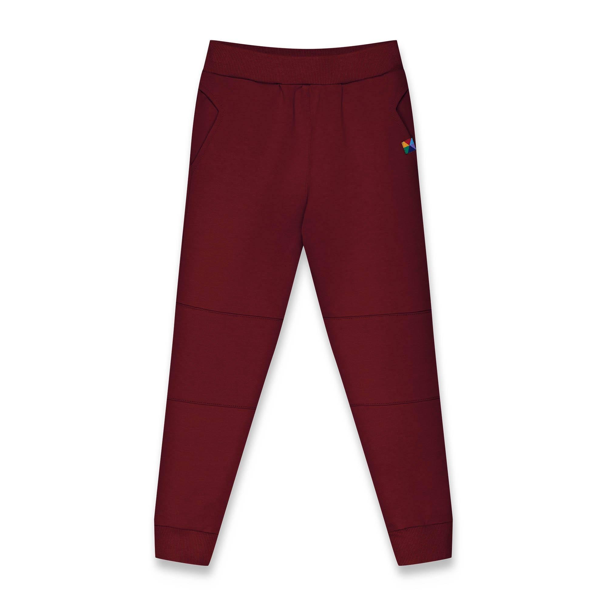 Burgundy reinforced pants