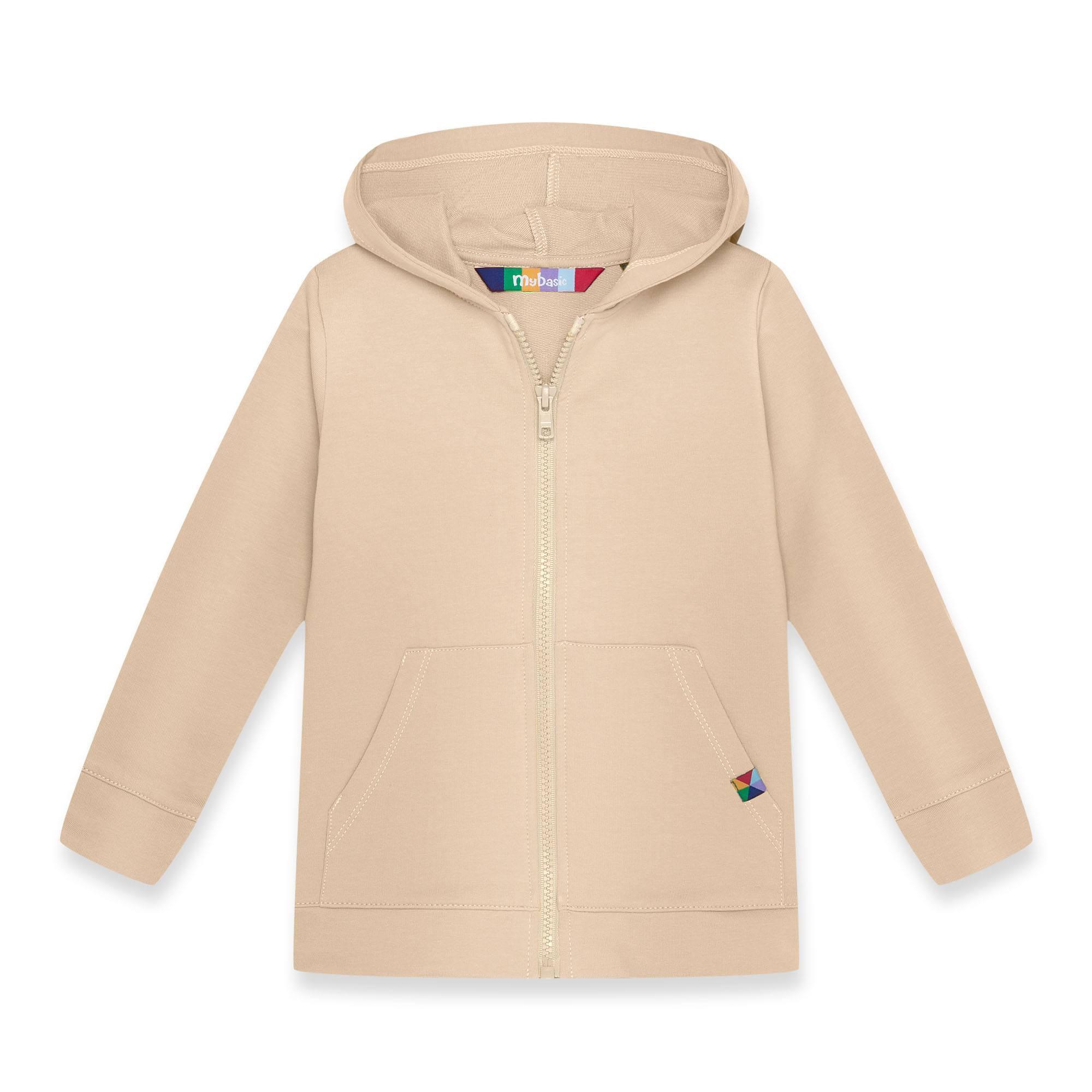 Beige zip-up hoodie