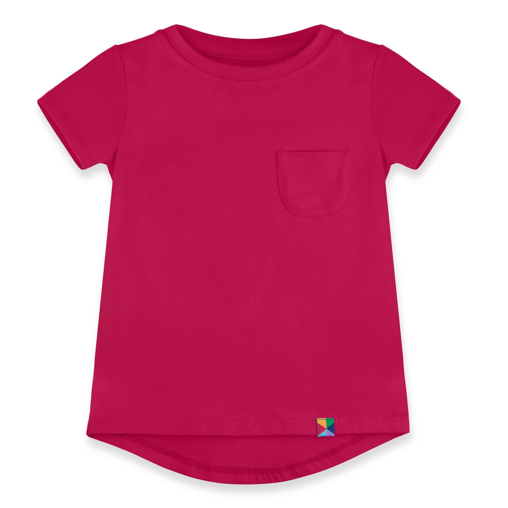 Pink T-shirt with a pocket Junior