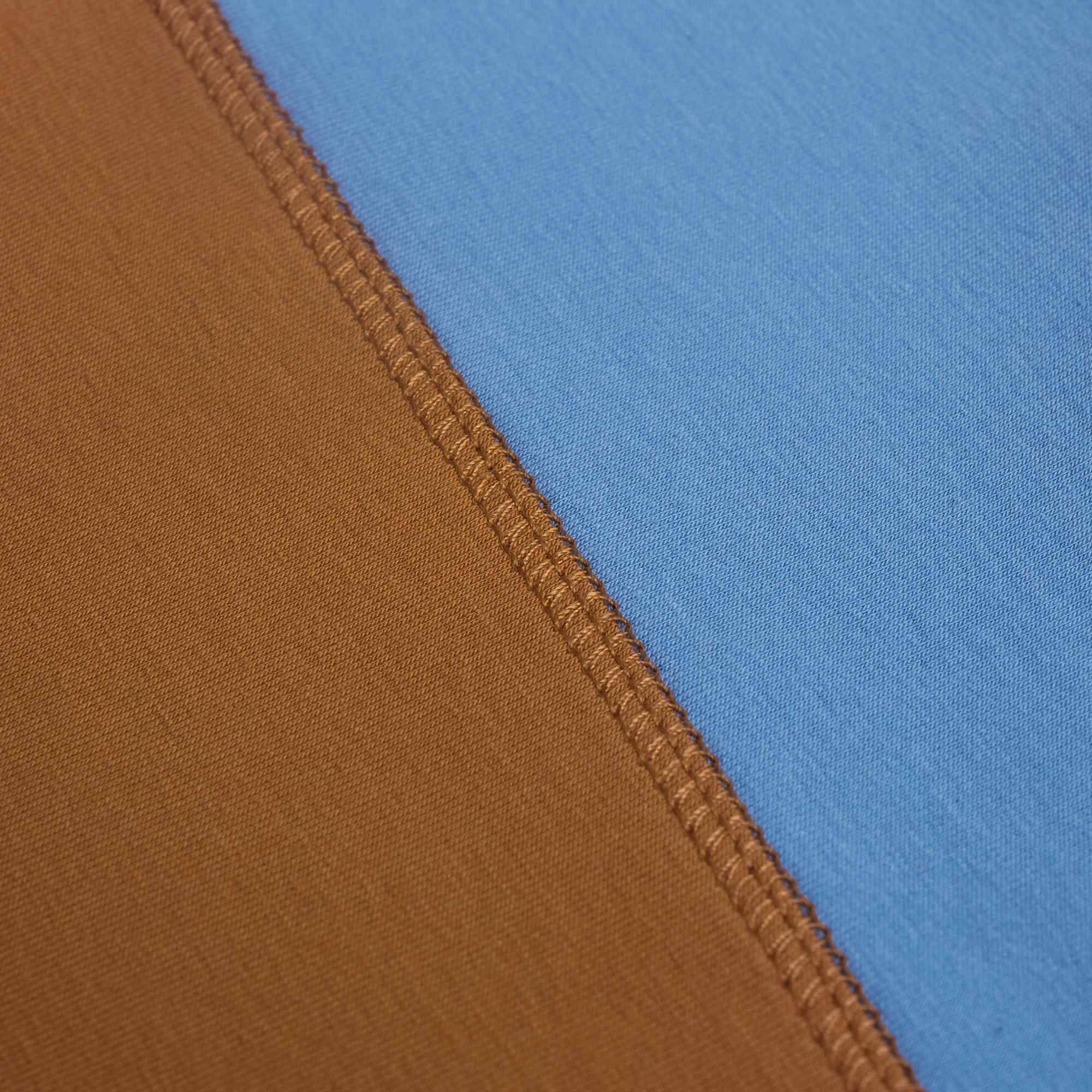 Sky blue - caramel two-colour shirt