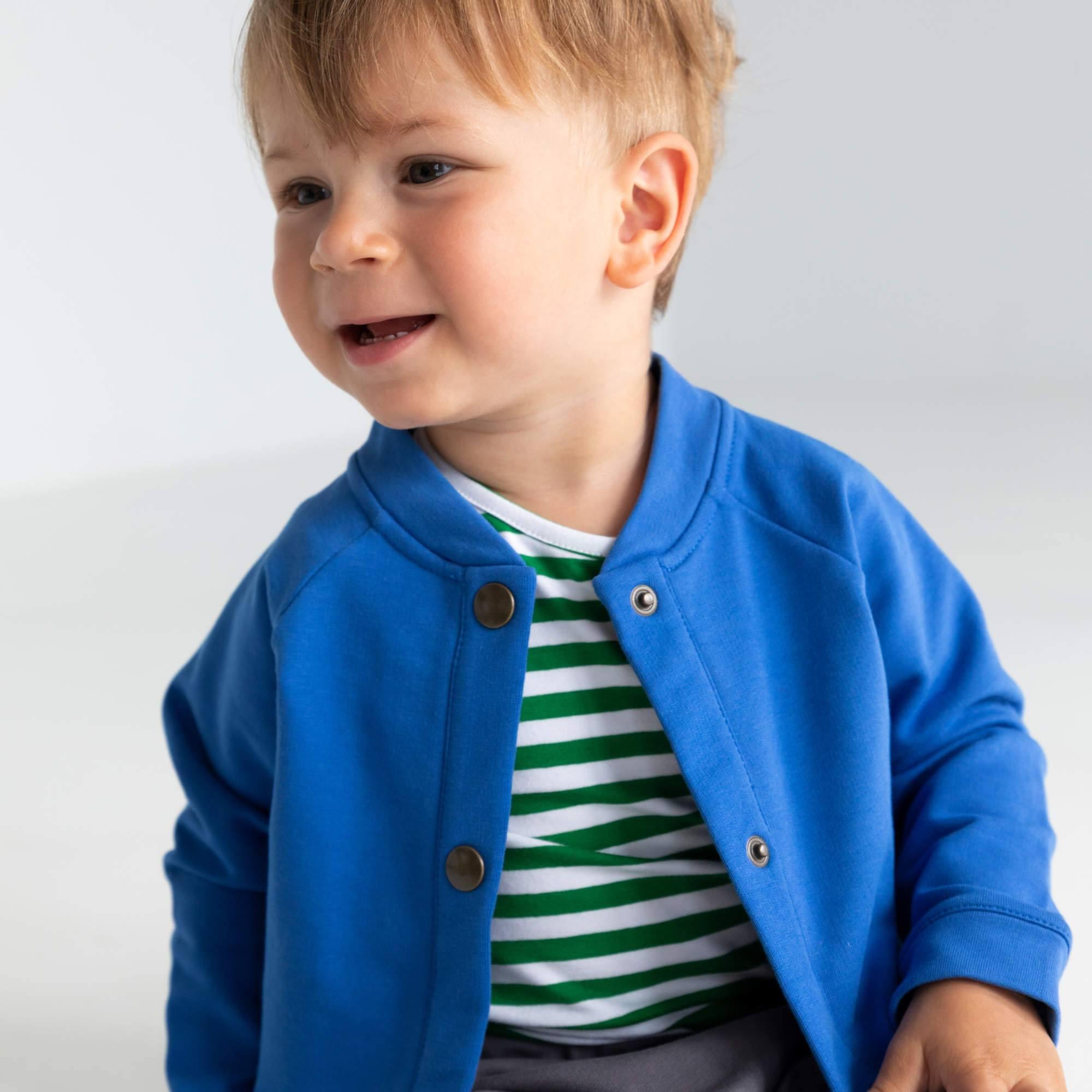 Blue button-up bomber jacket Baby