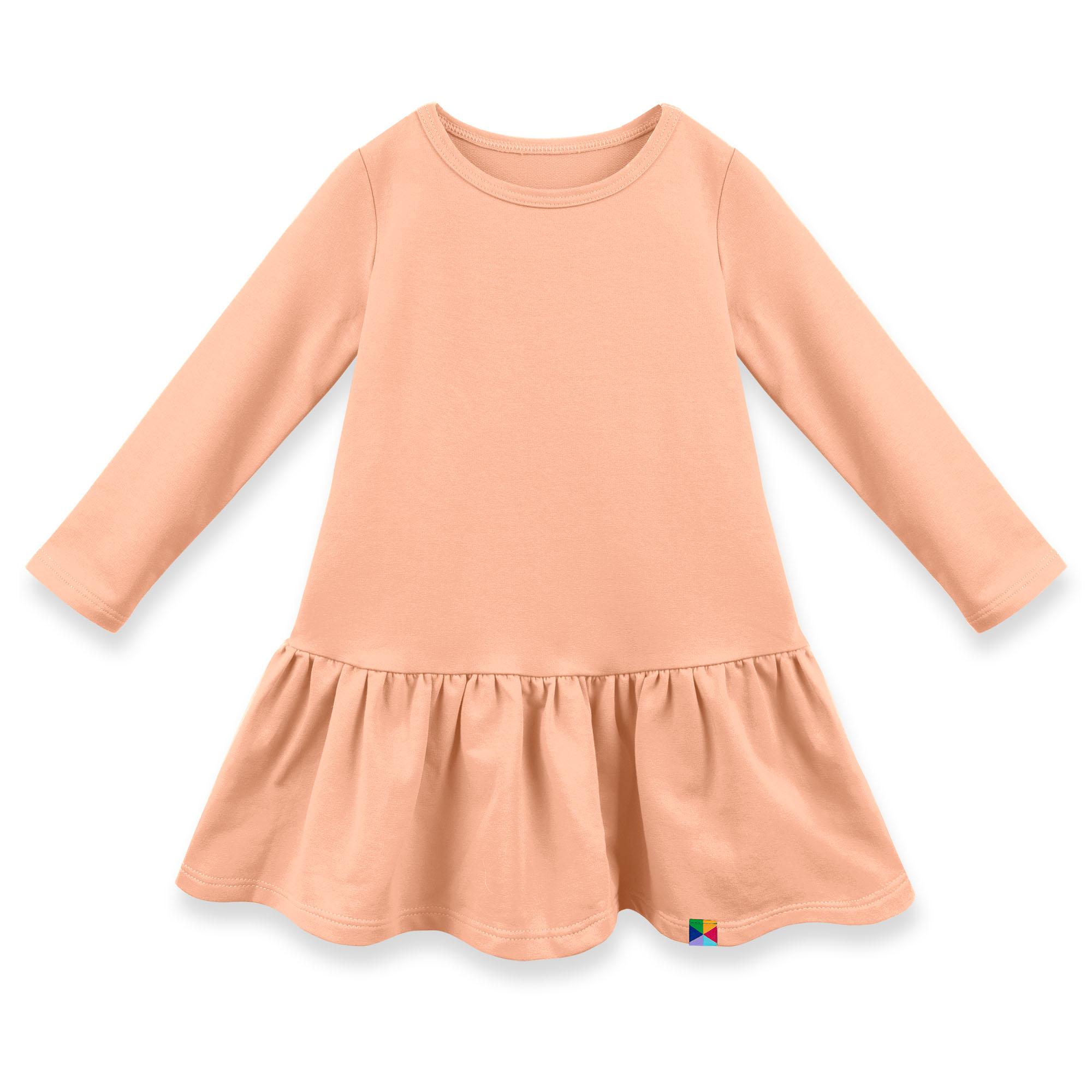 Apricot flared sweatshirt dress