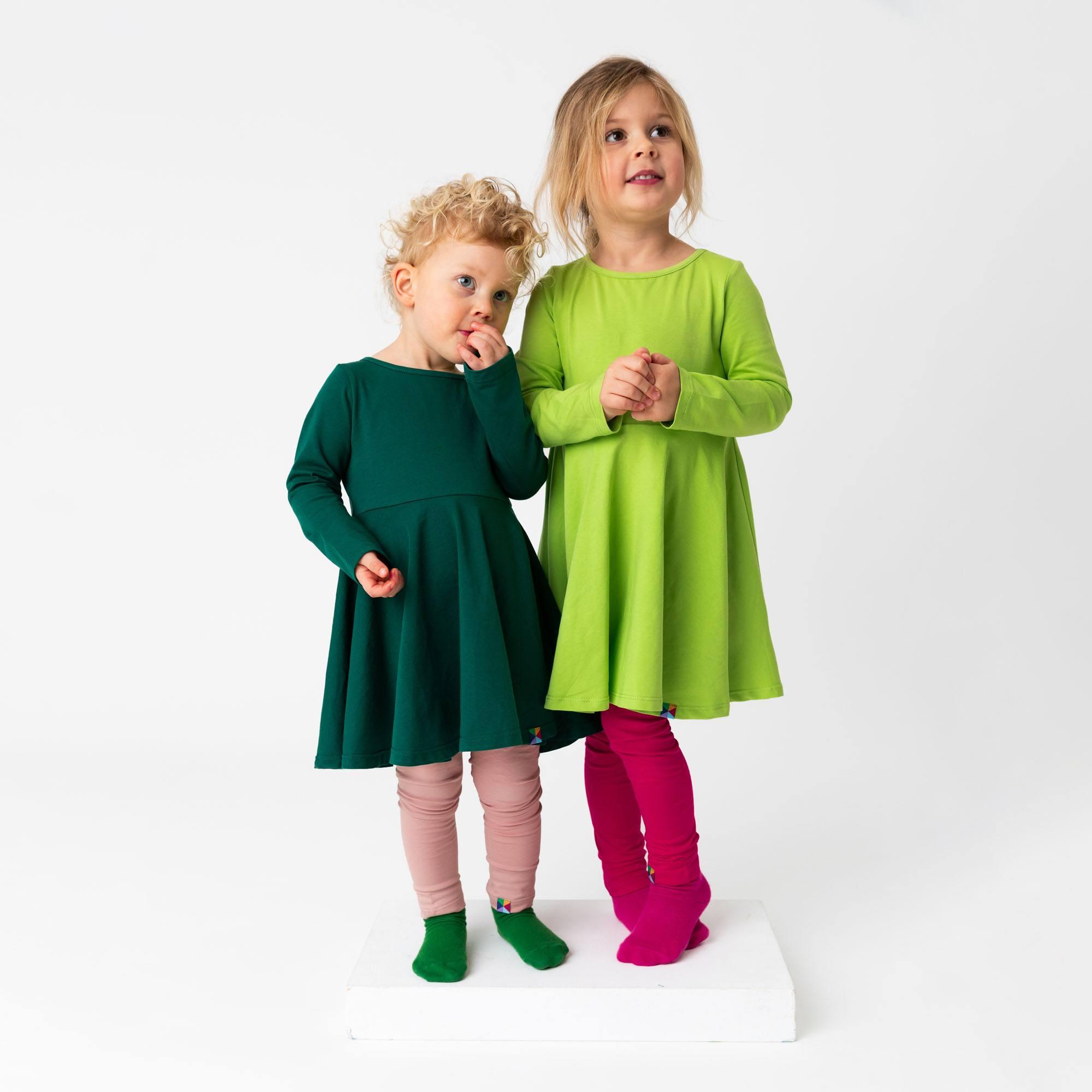 Bottle-green long sleeve dress Baby