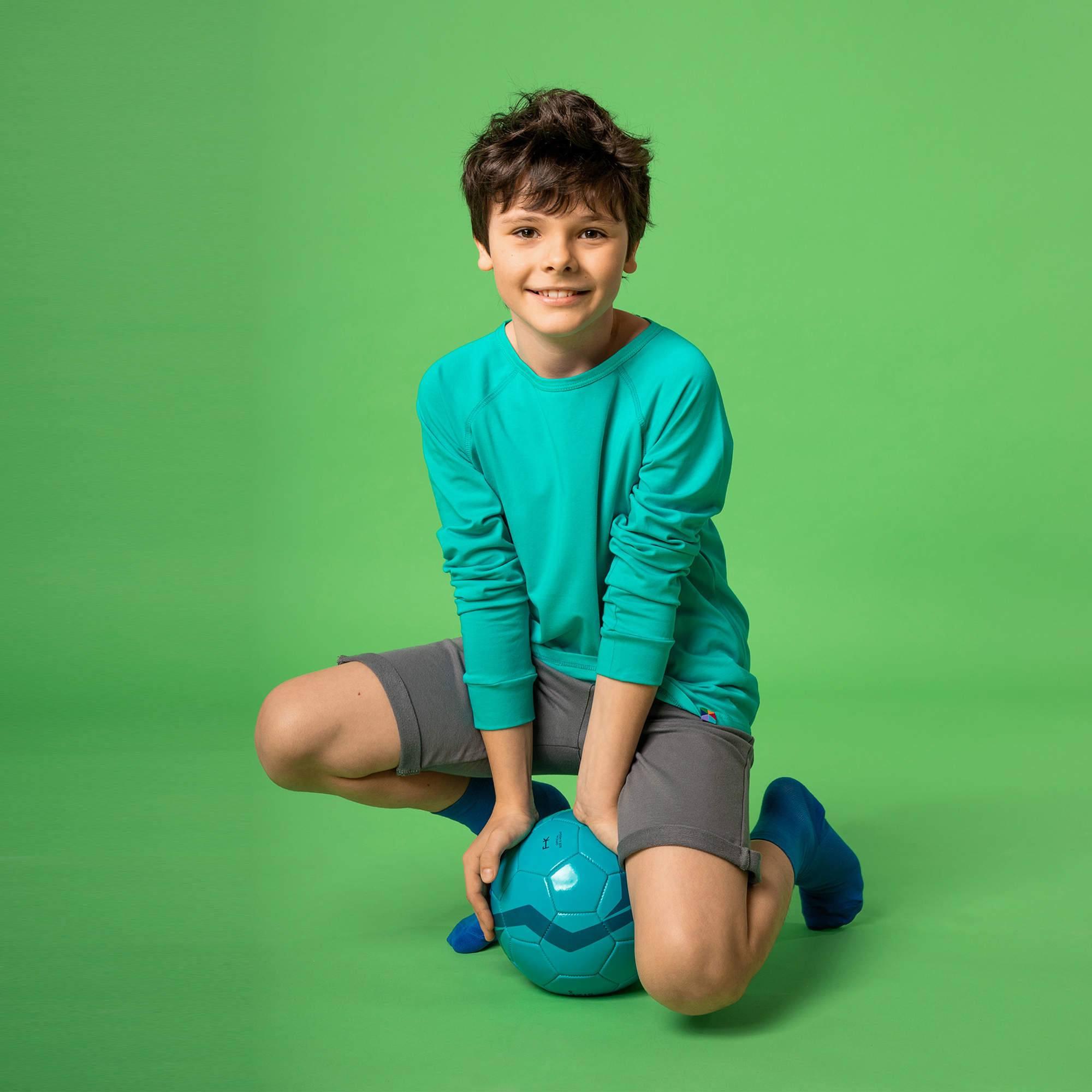 Turquoise long sleeve shirt