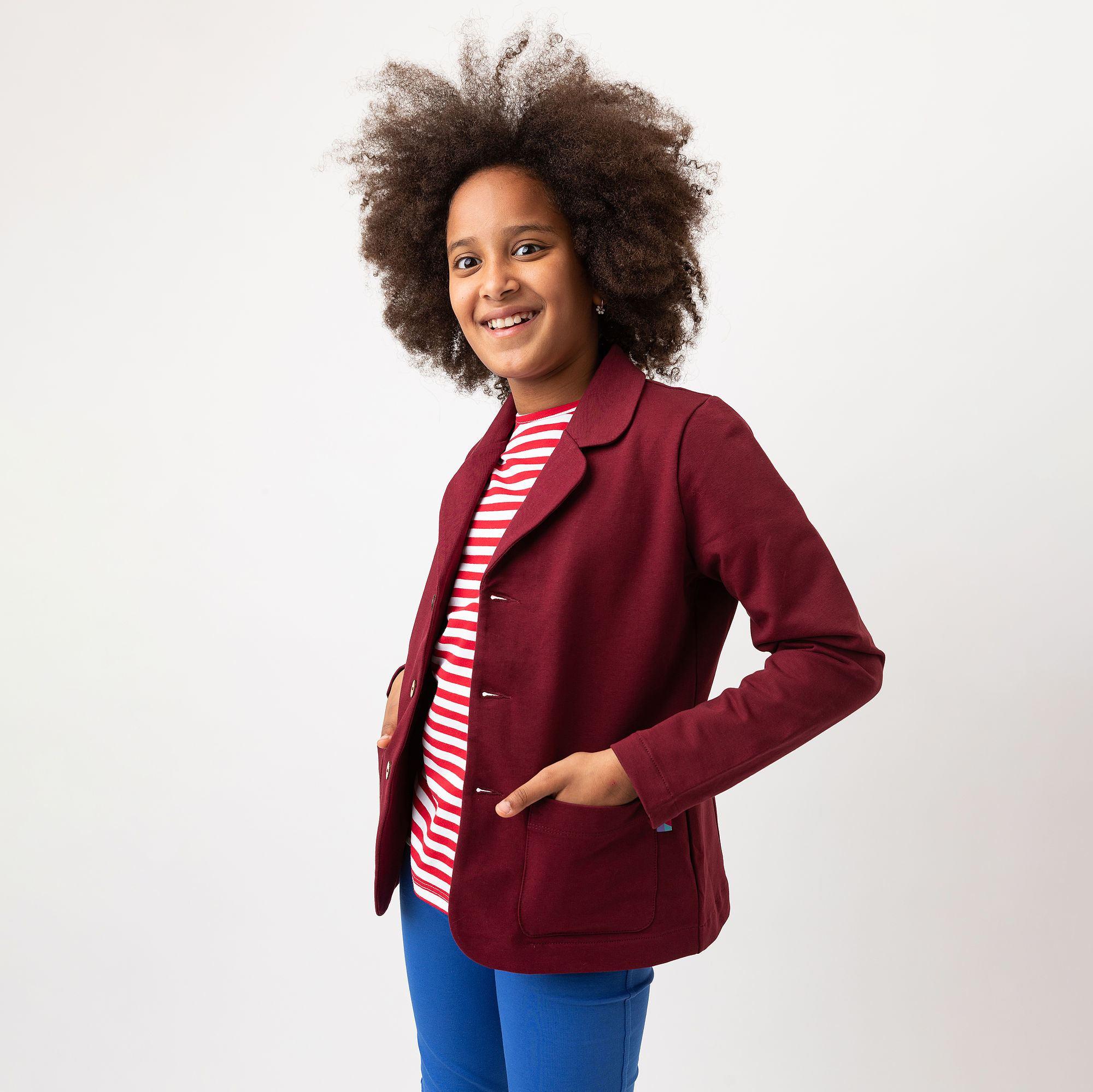 Burgundy blazer jacket Junior