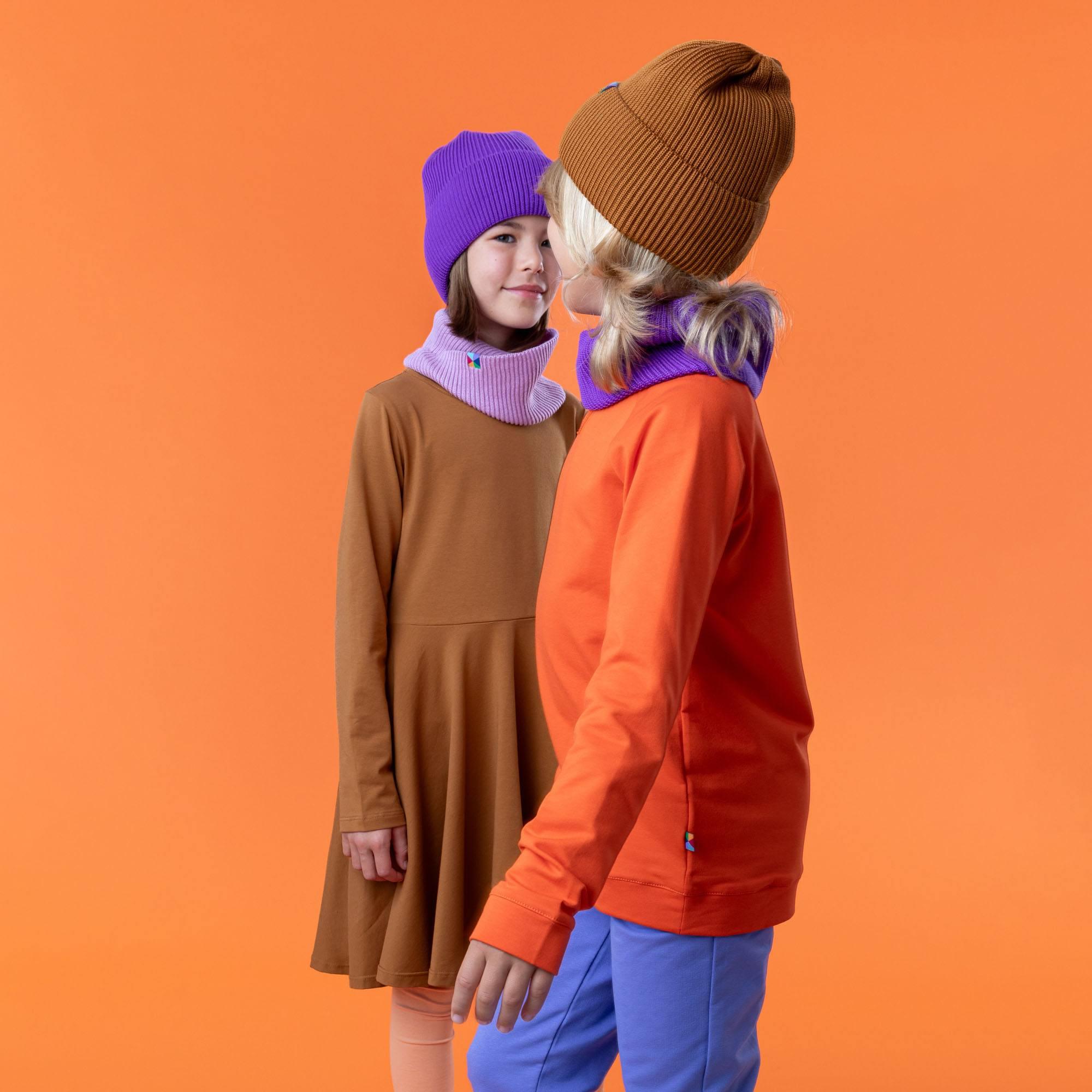 Caramel merino wool hat kids