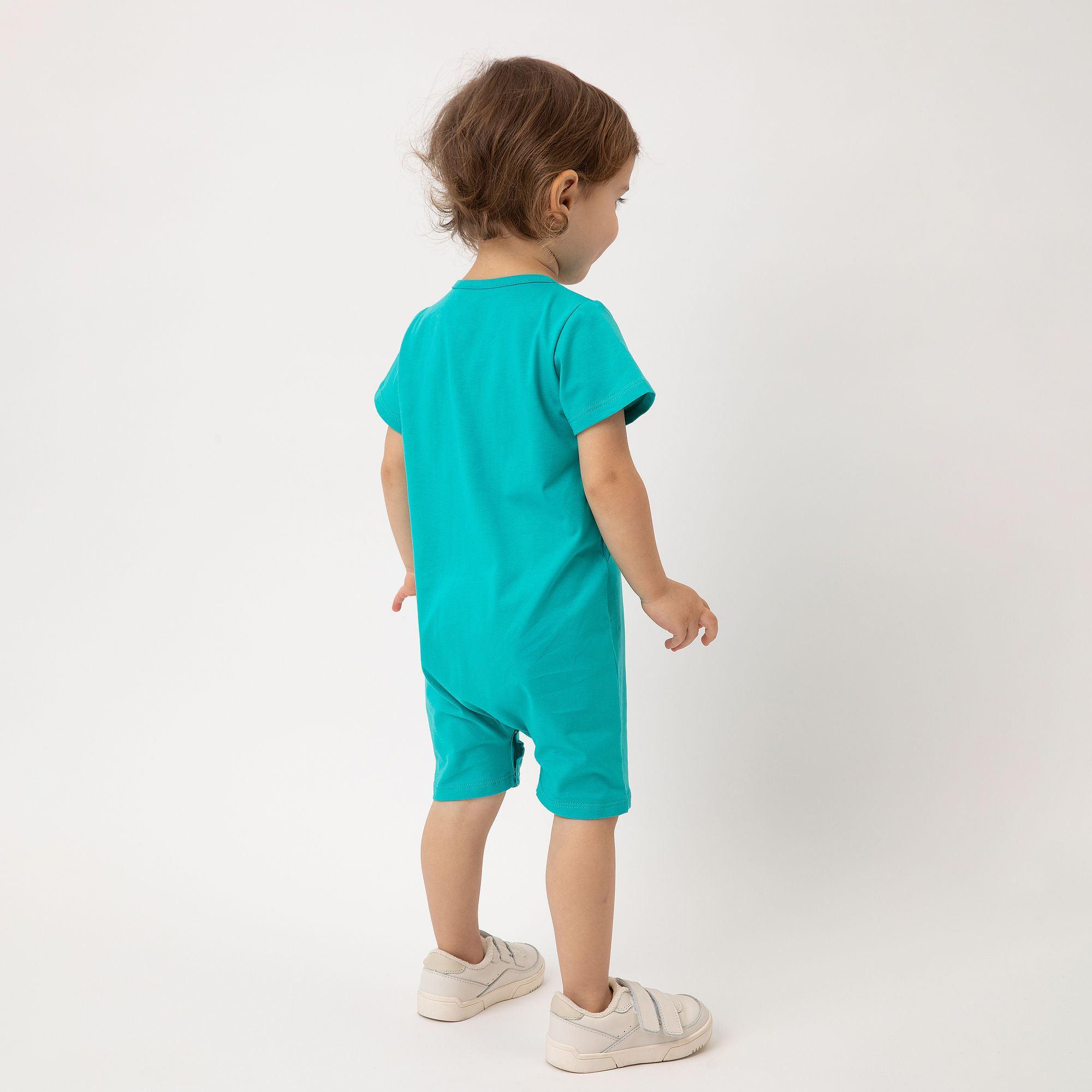 Turquoise short sleeve romper