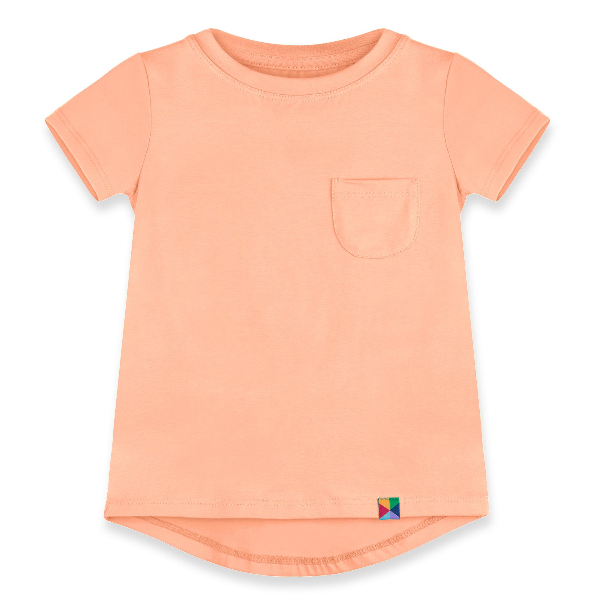 Apricot T-shirt with a pocket Junior