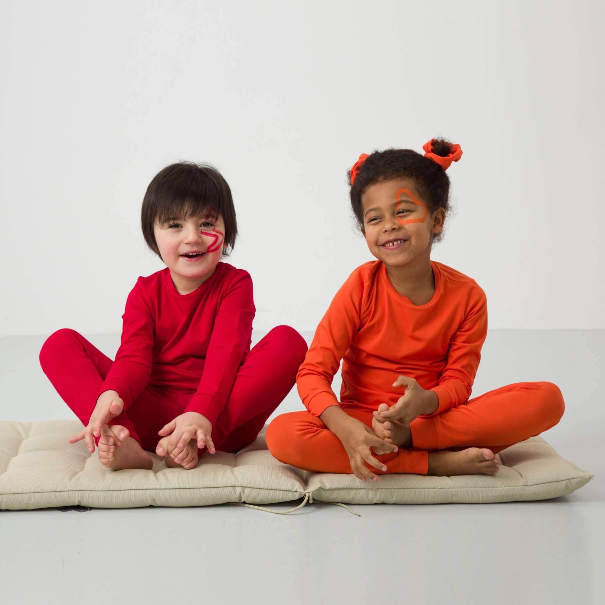 Red two-piece pajama set