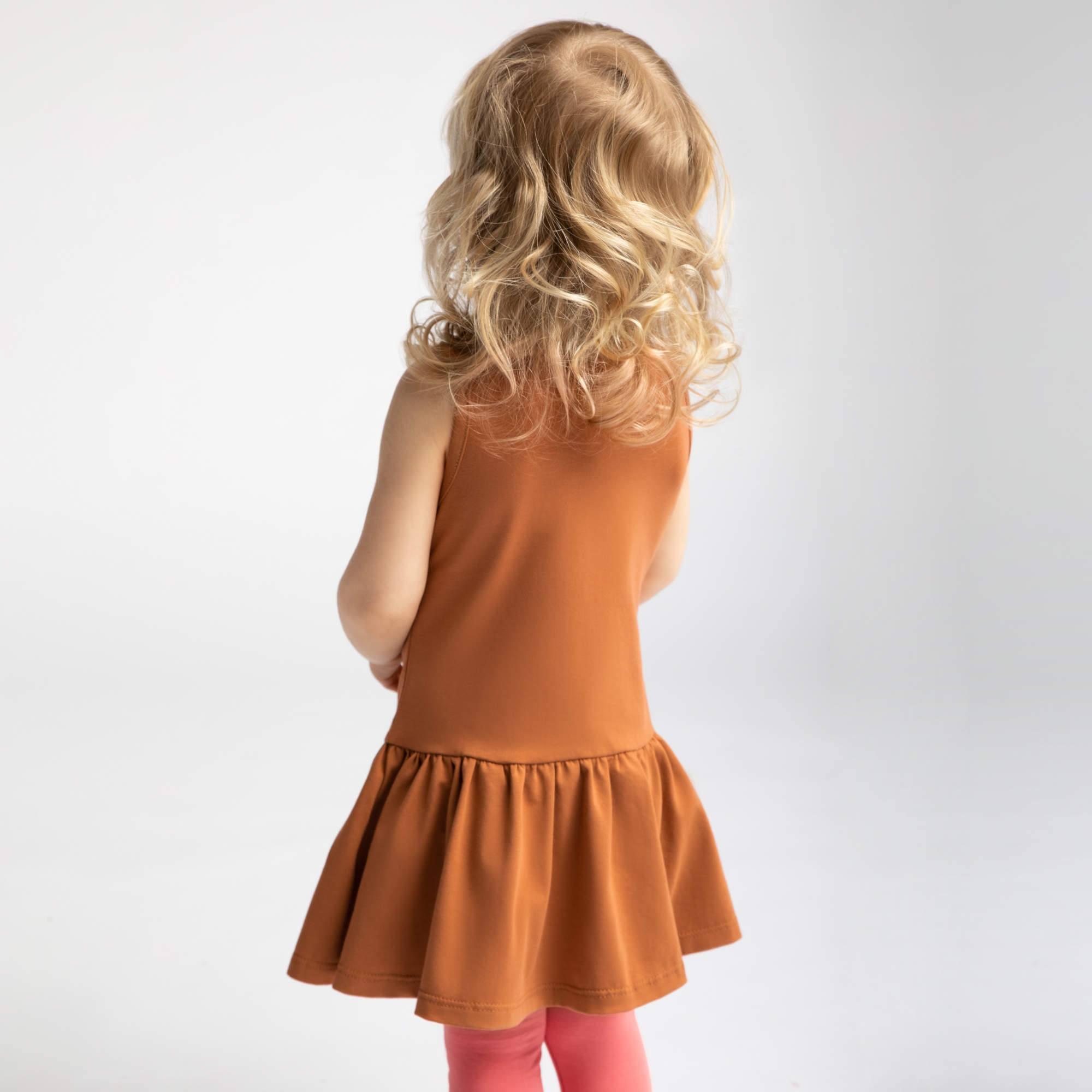 Caramel sleeveless dress