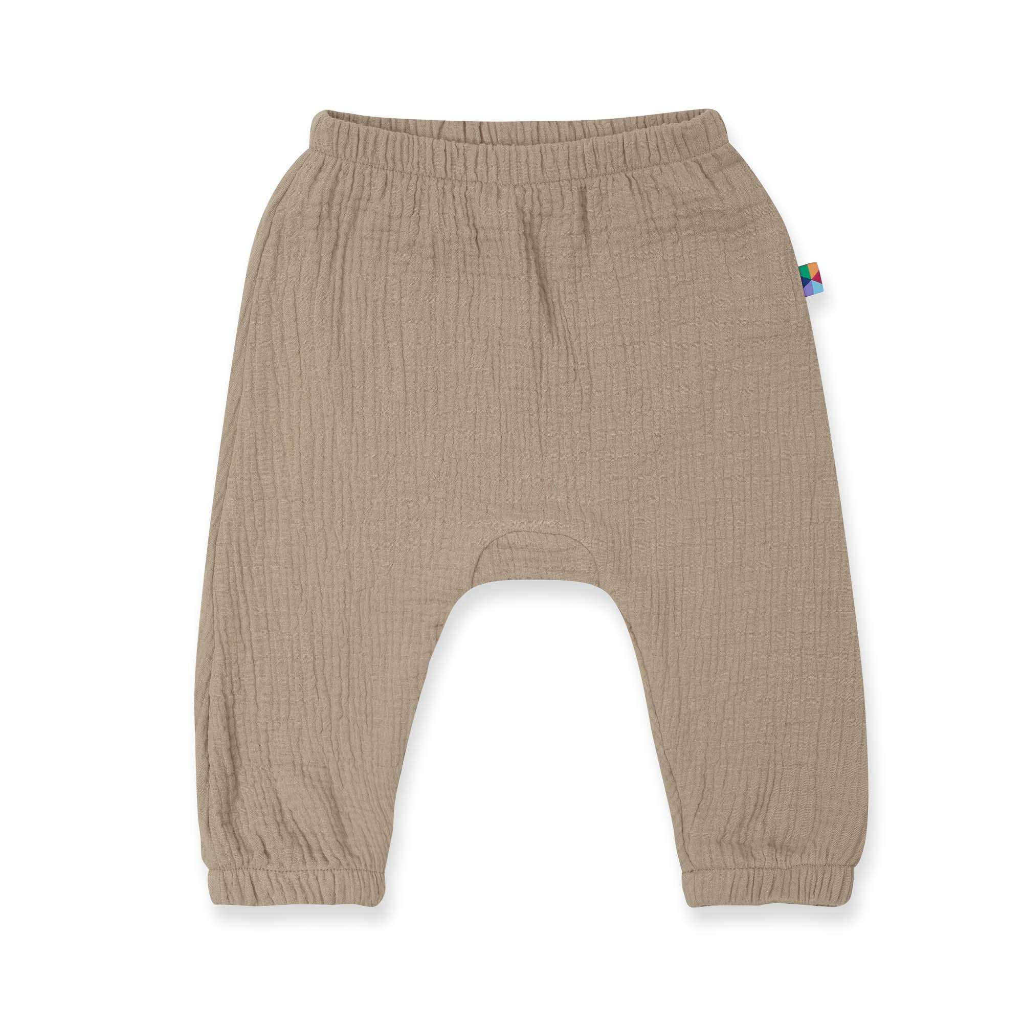 Dark beige muslin pants Baby