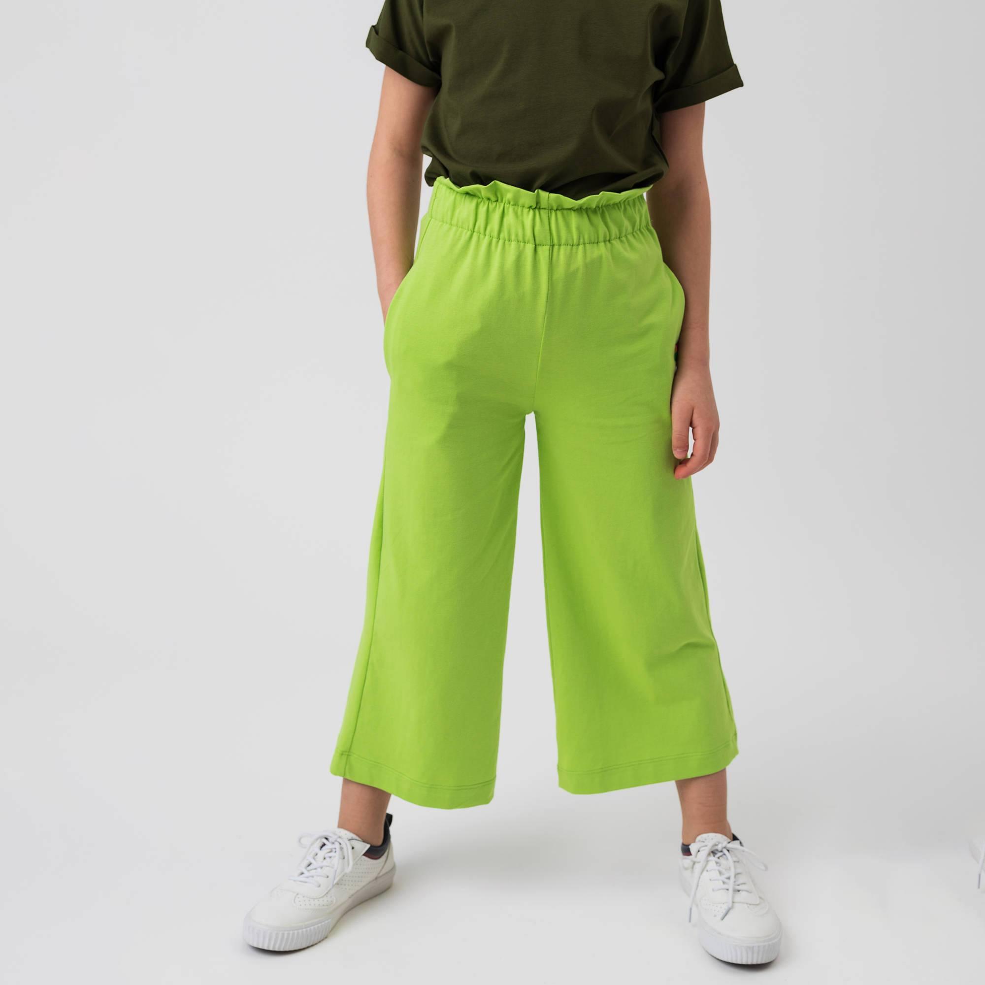 Lime green culotte trousers