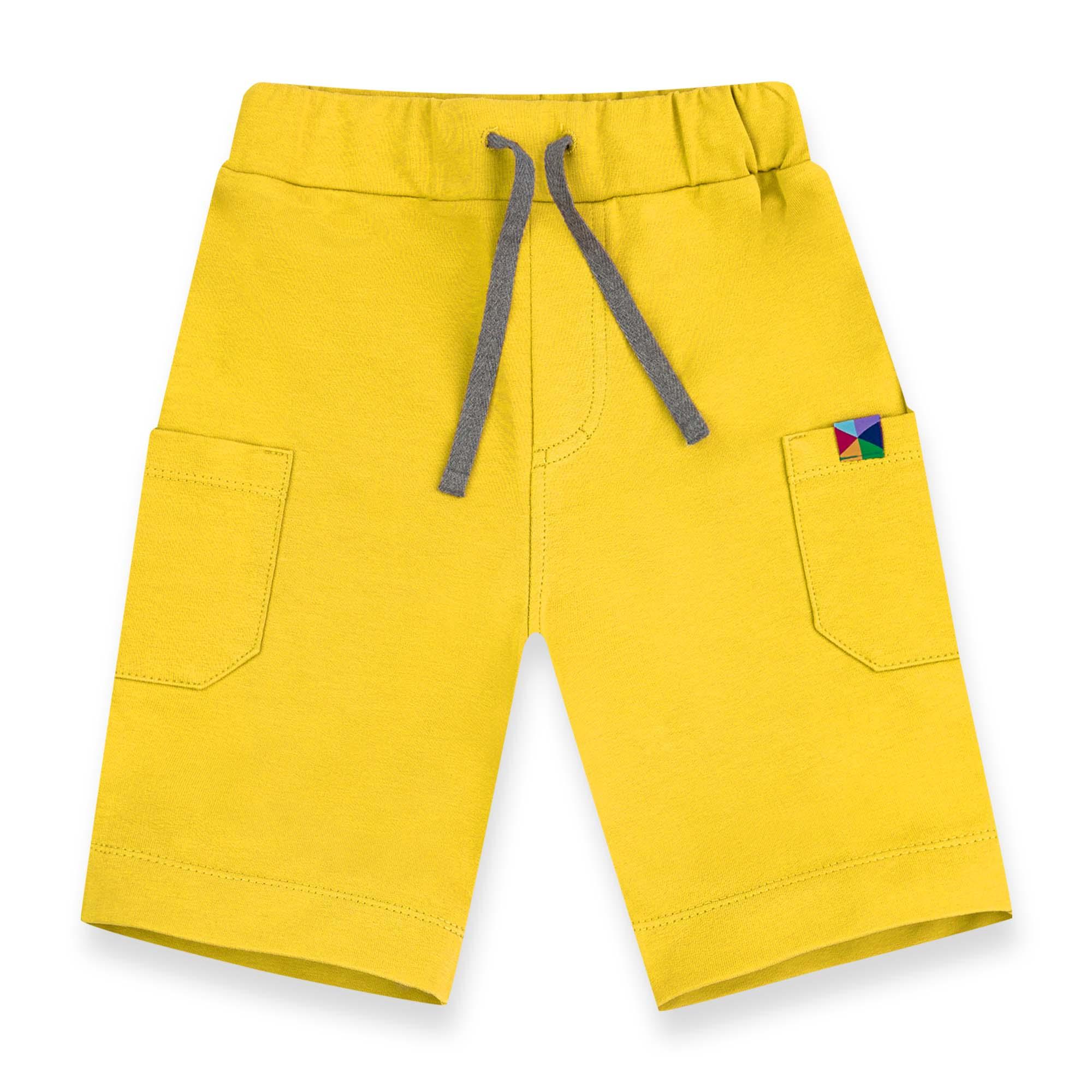 Yellow cargo shorts