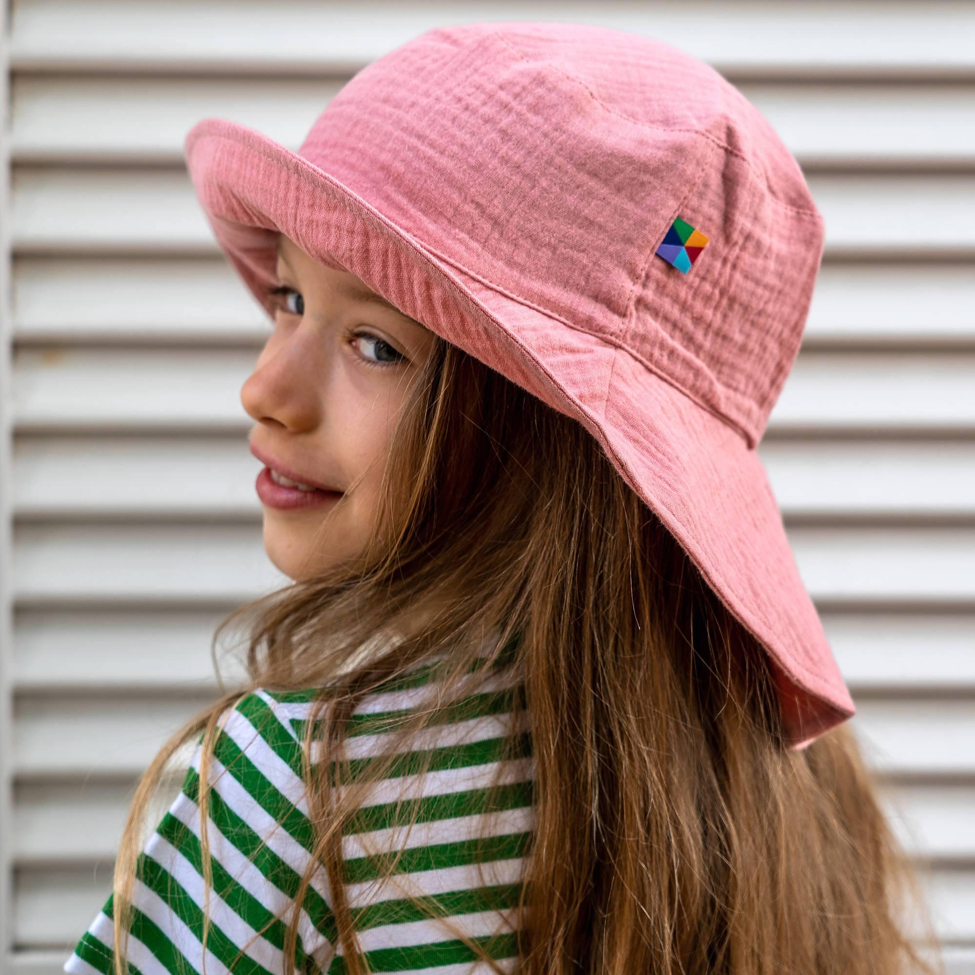 Pink muslin hat