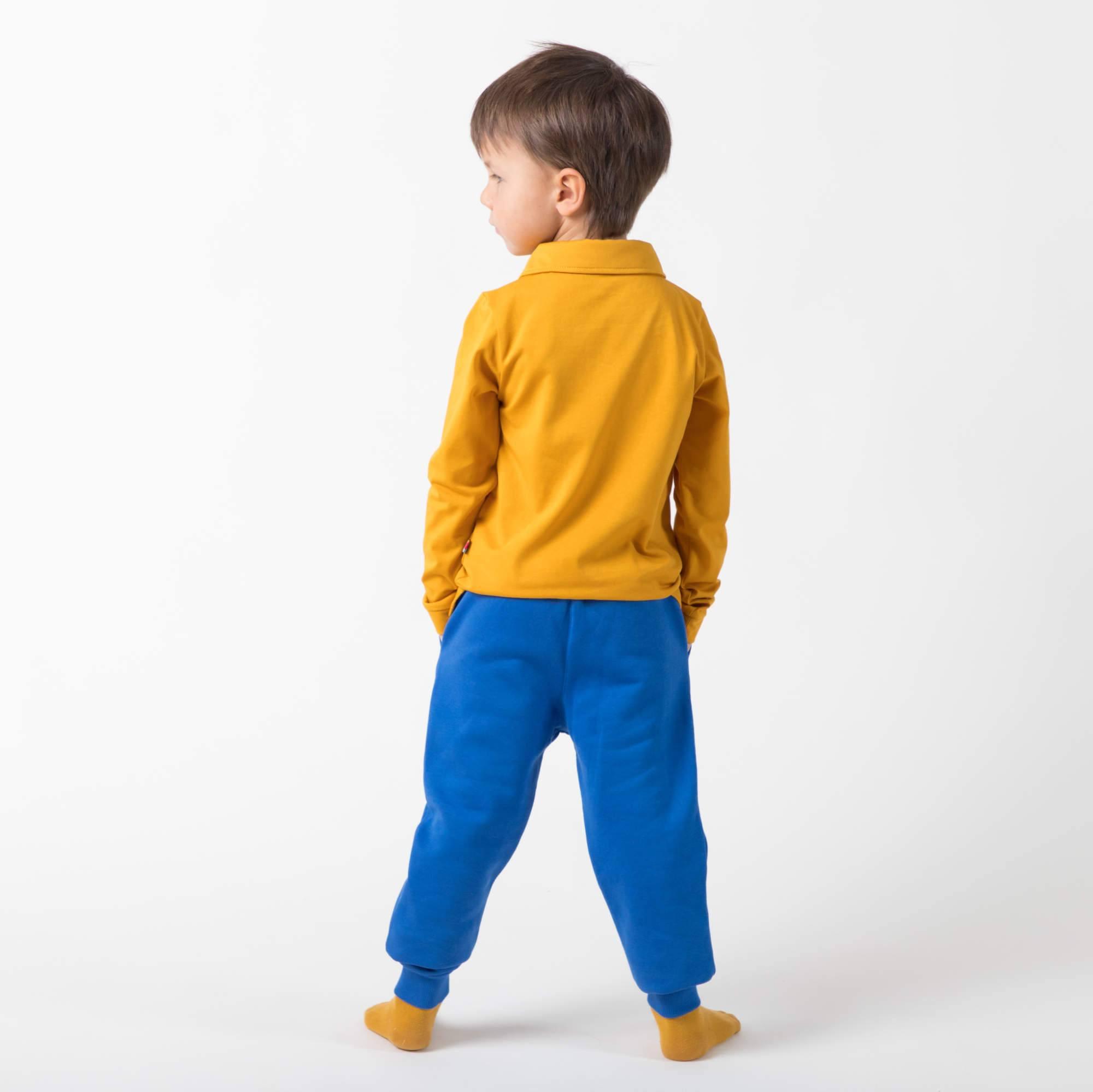 Blue fleece-lined joggers kids