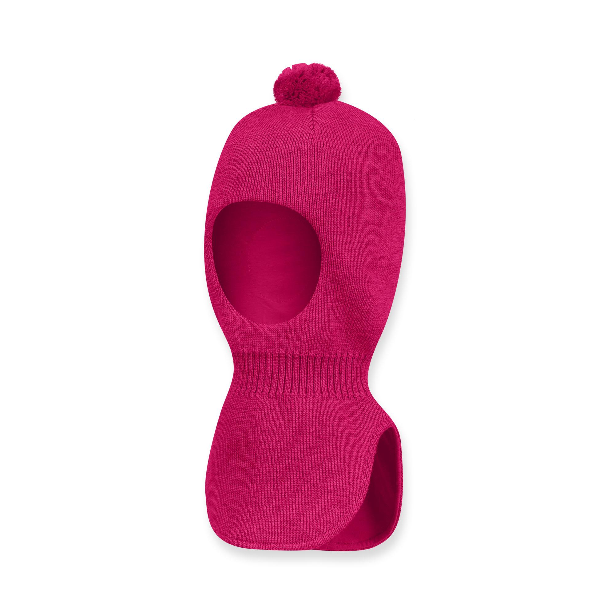 Pink merino wool balaclava Baby