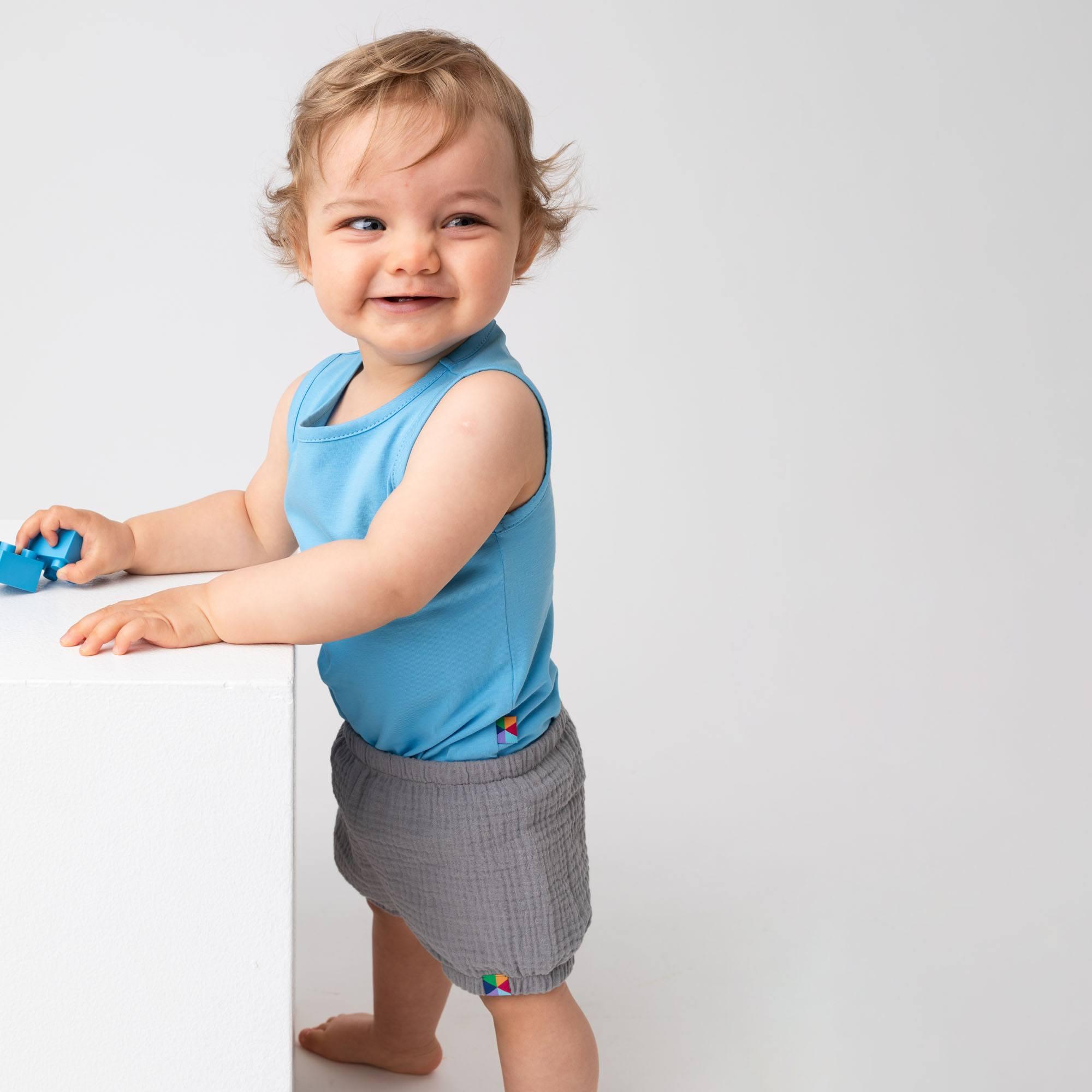 Grey muslin bloomers Baby