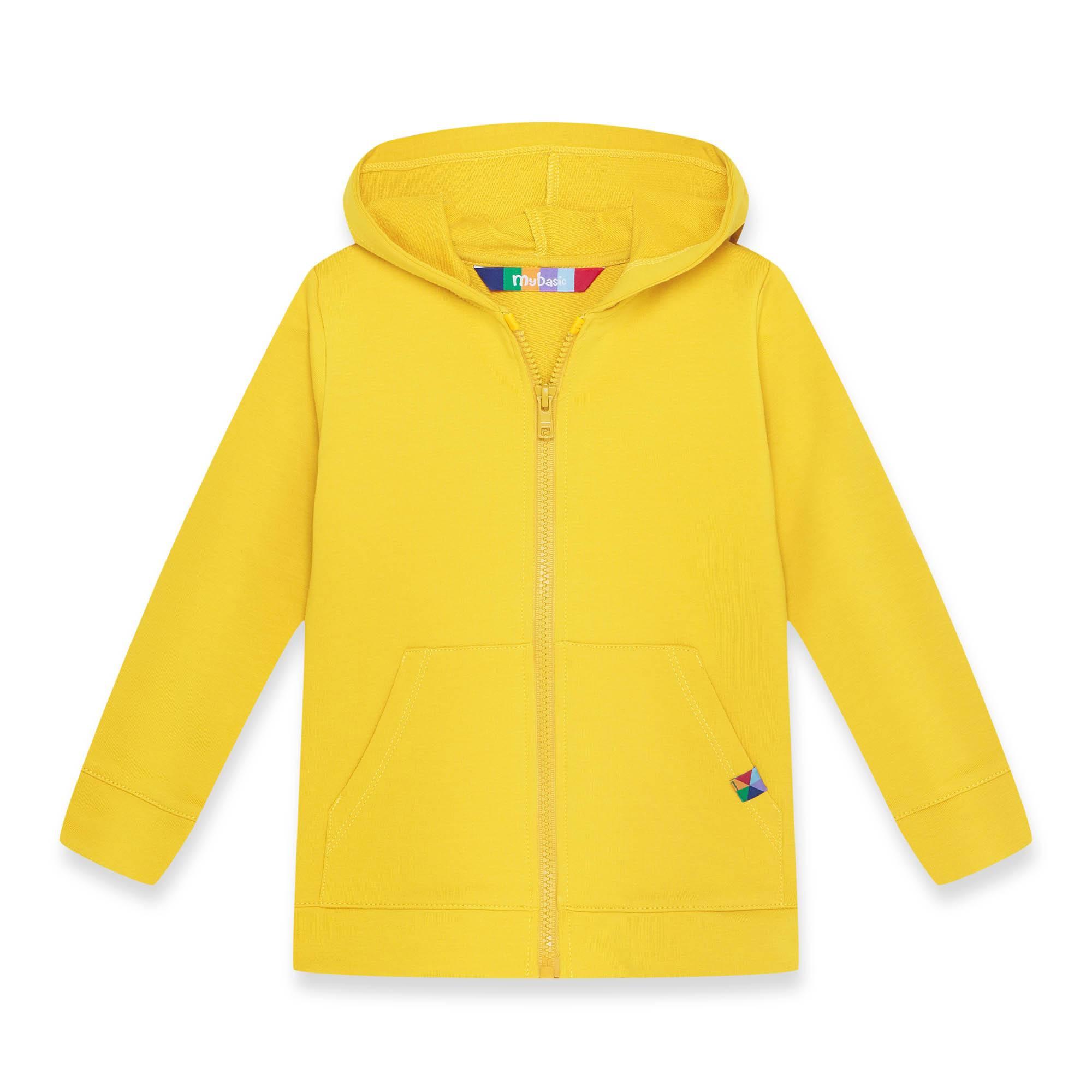 Yellow zip-up hoodie