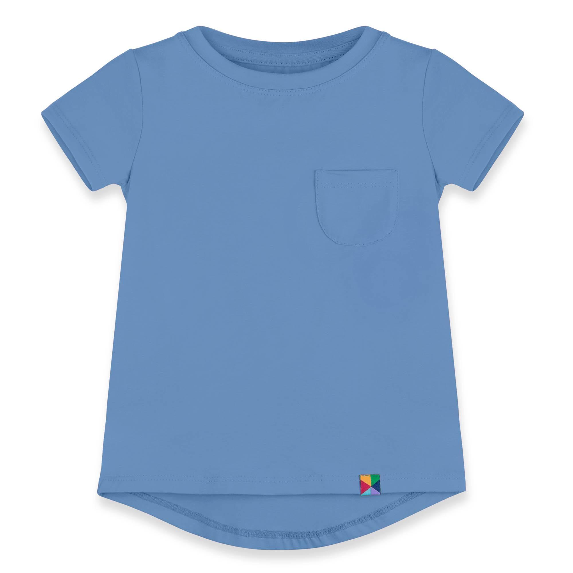 Sky blue T-shirt with a pocket Junior