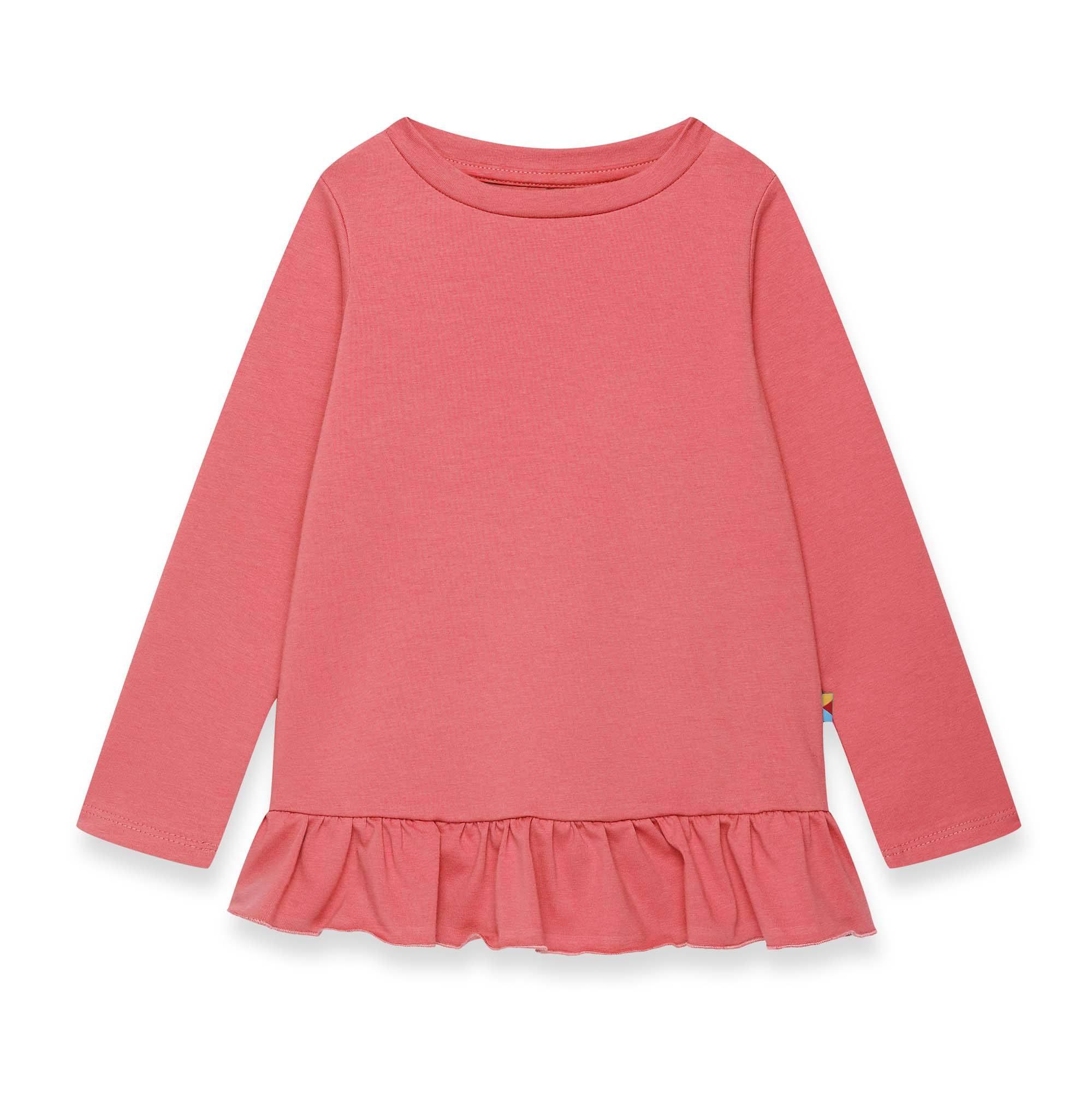 Coral frill blouse