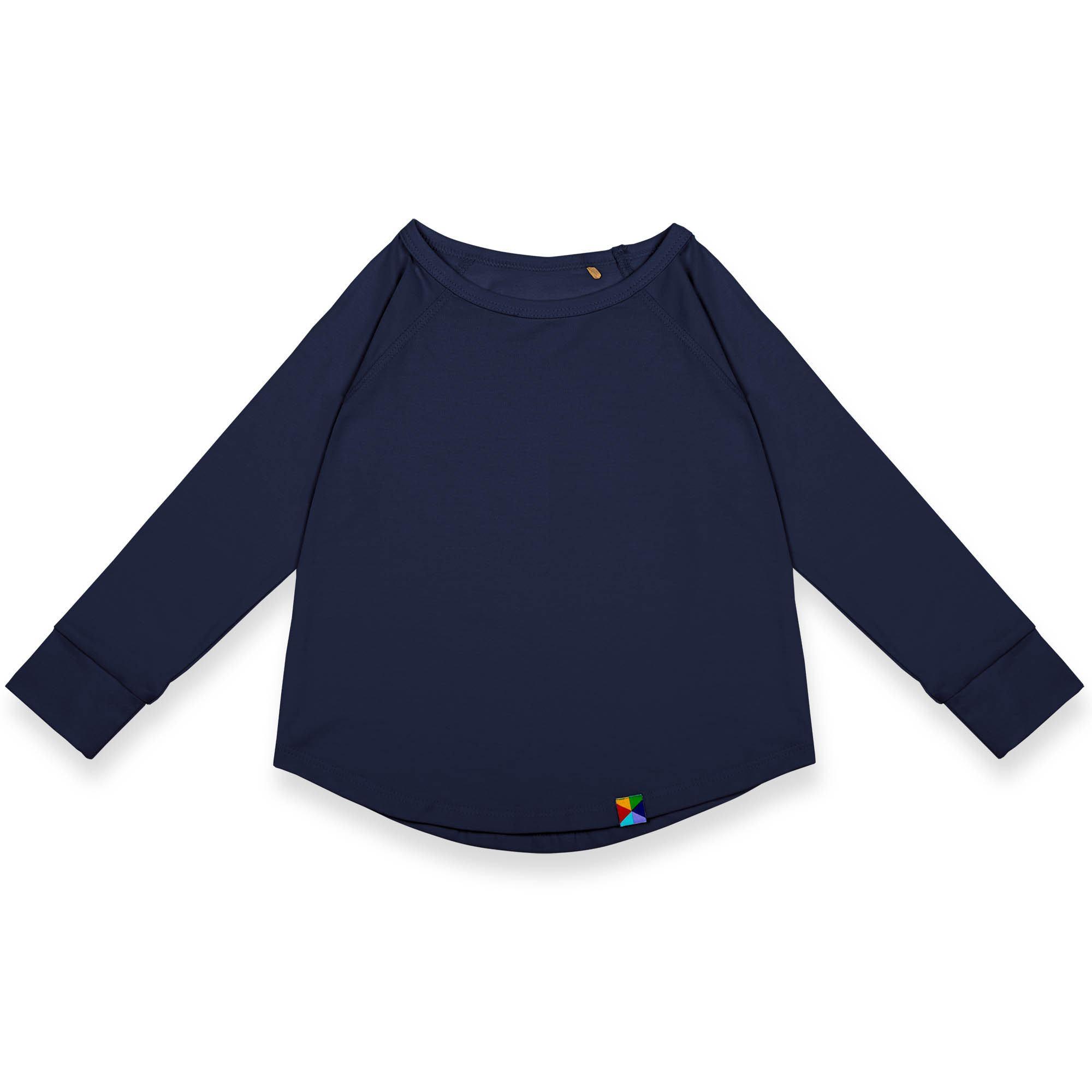 Navy blue long sleeve shirt