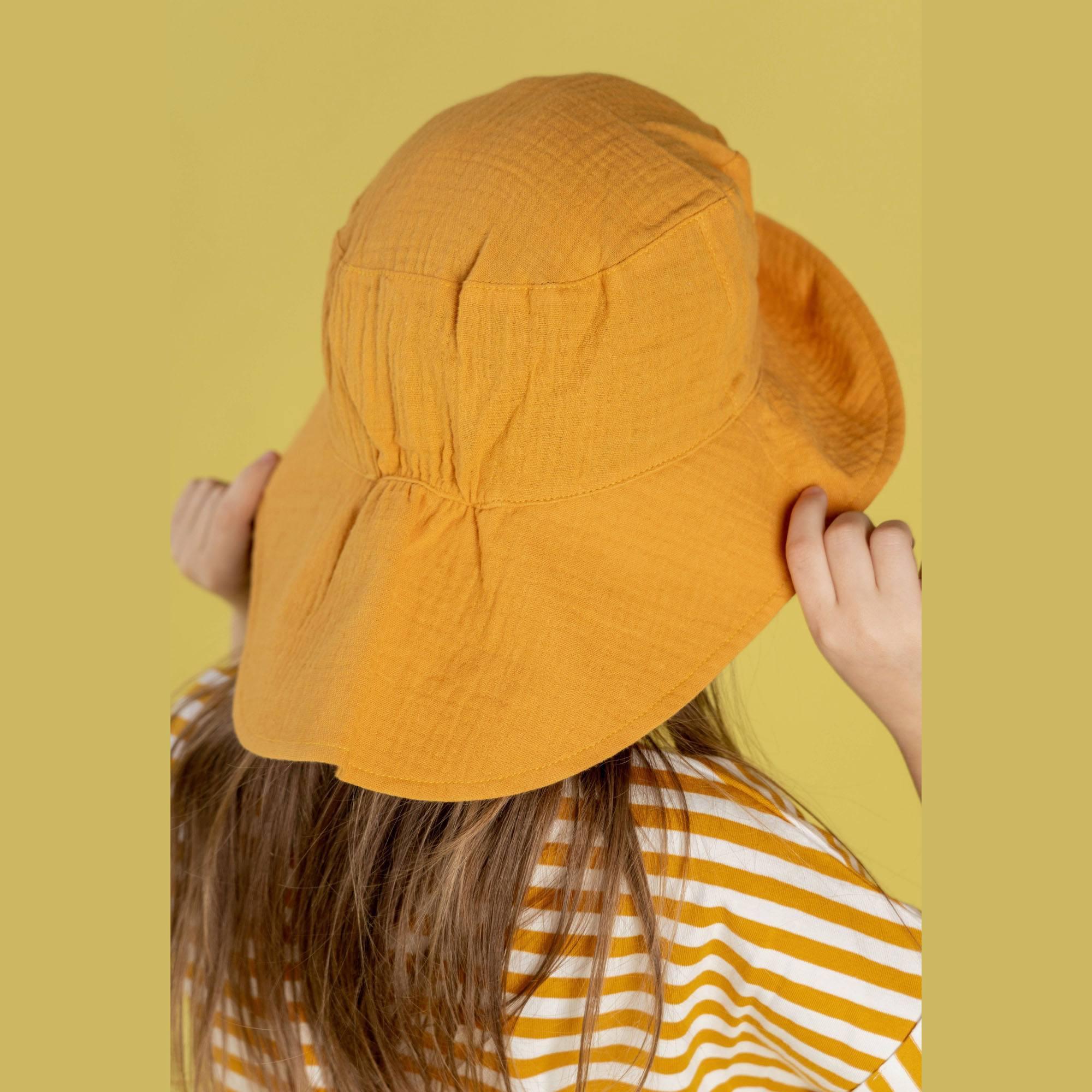 Mustard muslin hat